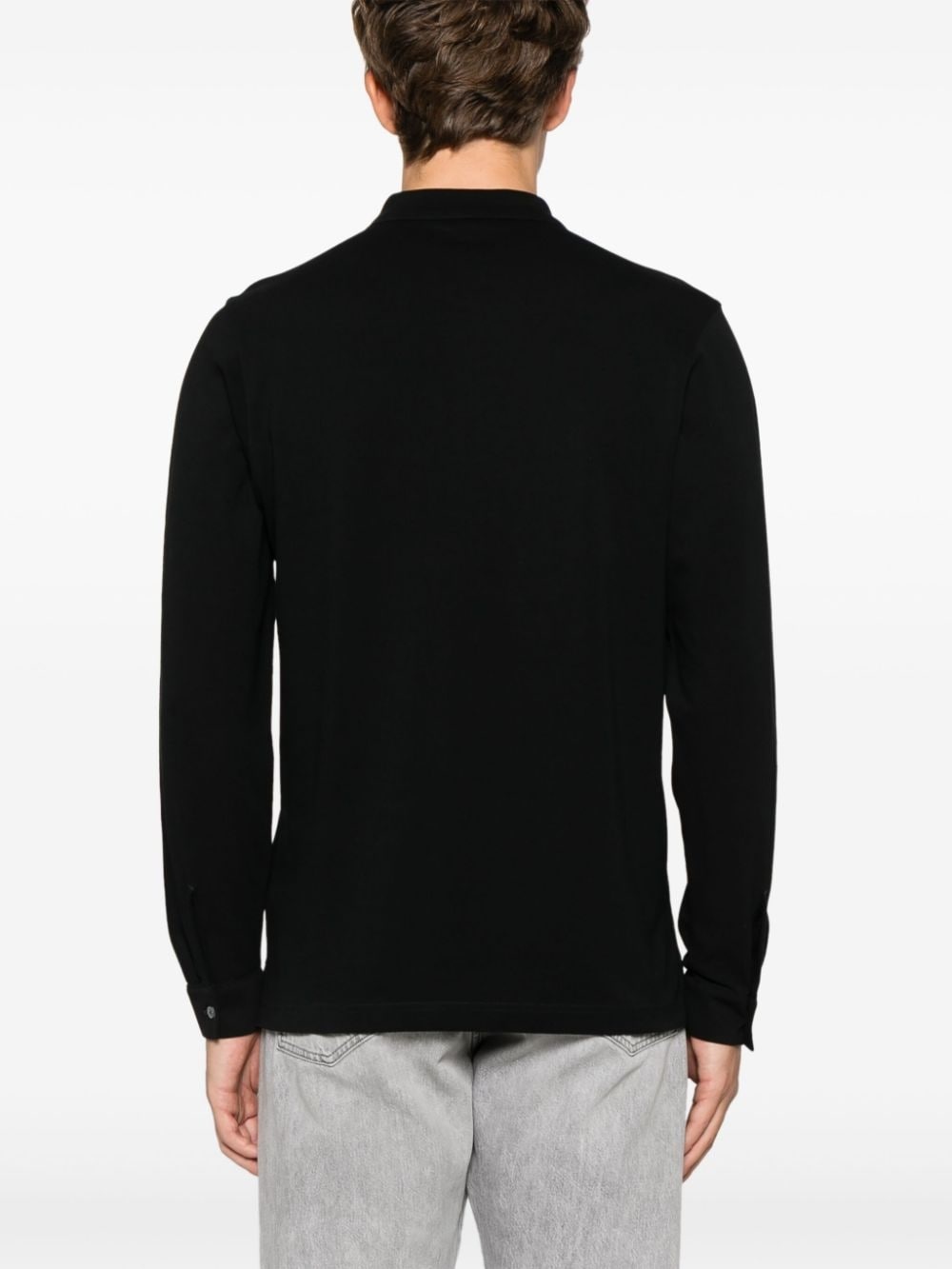piqué long-sleeves polo shirt - 3