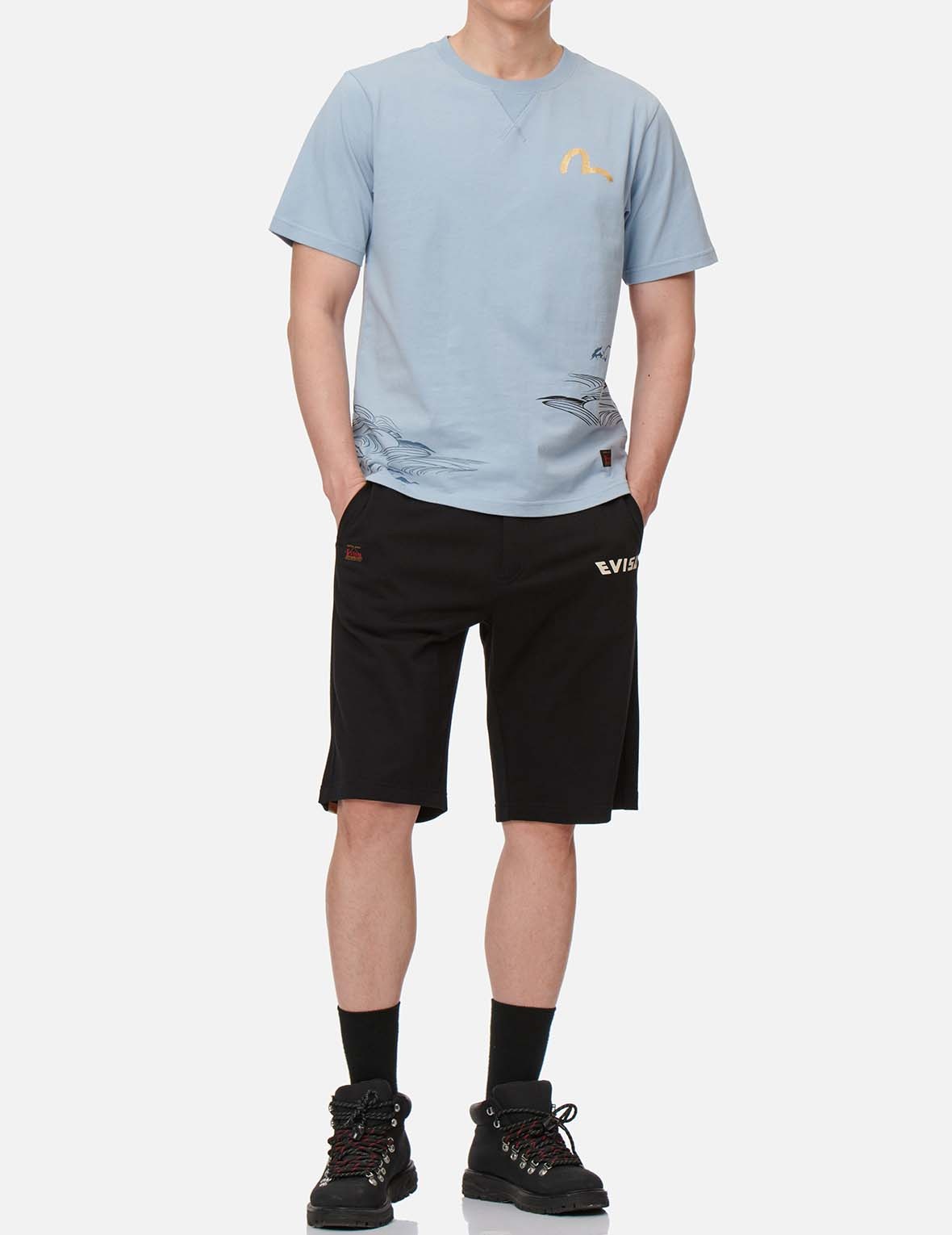 KOMAINU DAICOCK PRINT SWEAT SHORTS - 6