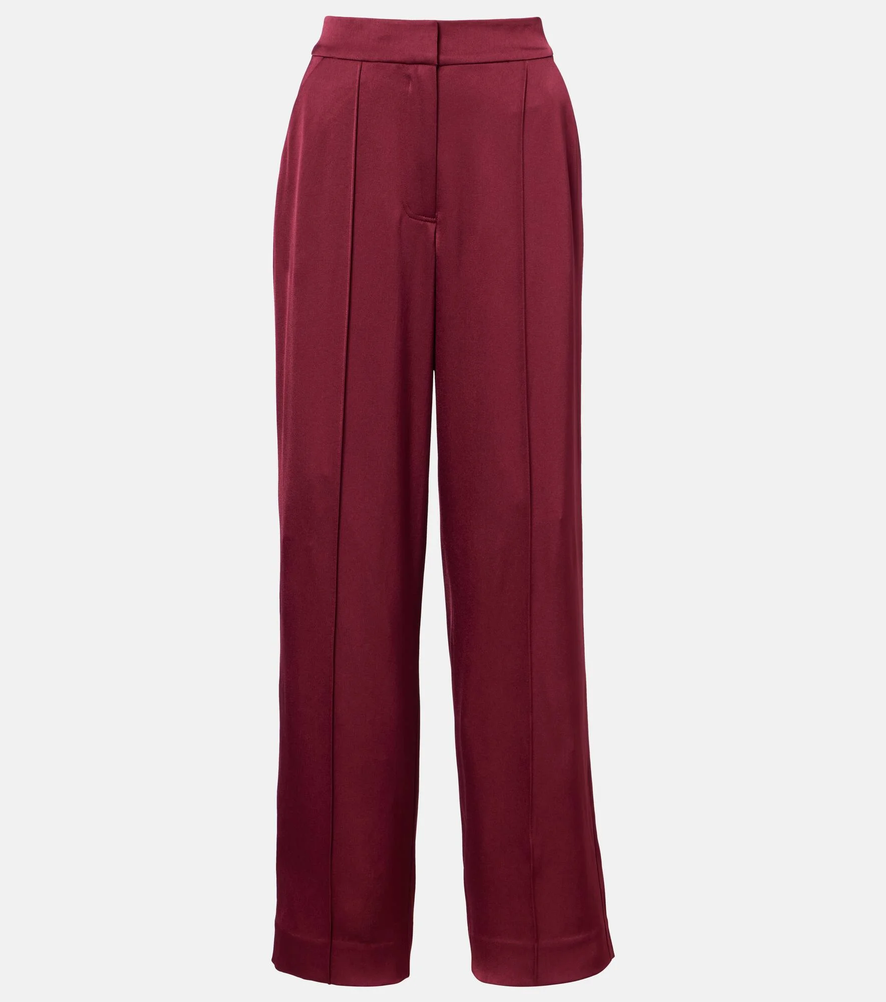 Kyra high-rise satin wide-leg pants - 1