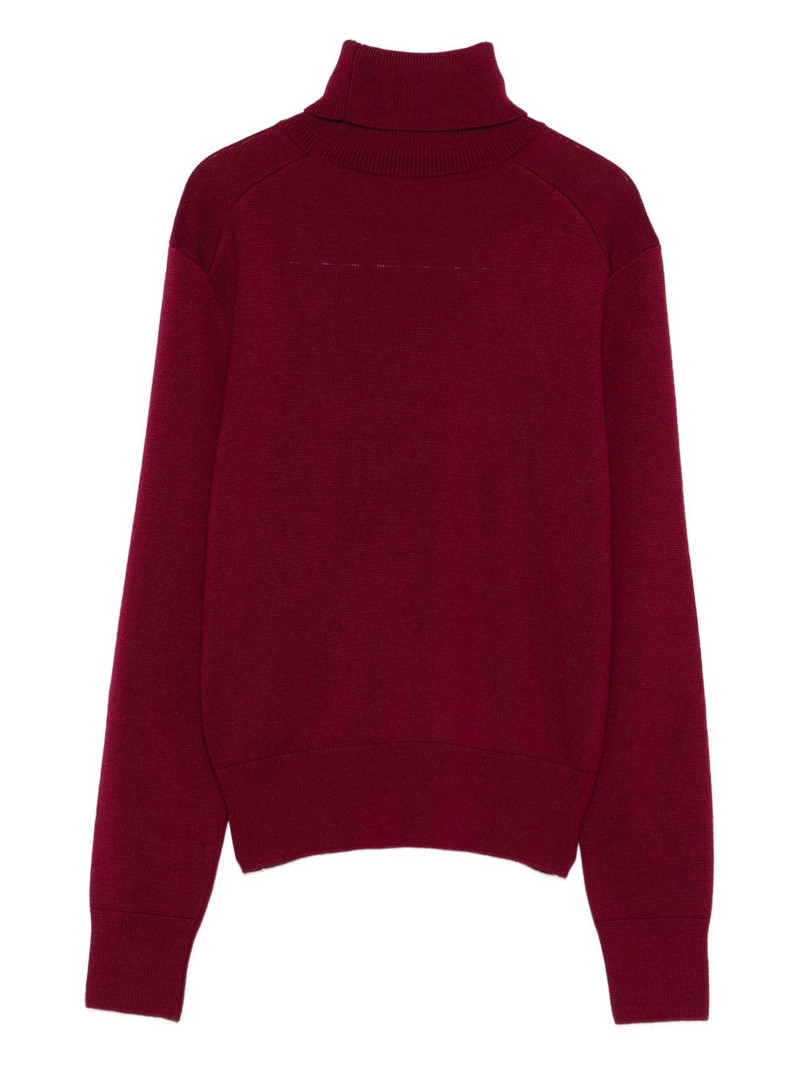 AMI Paris heart-logo turtleneck sweater outlook