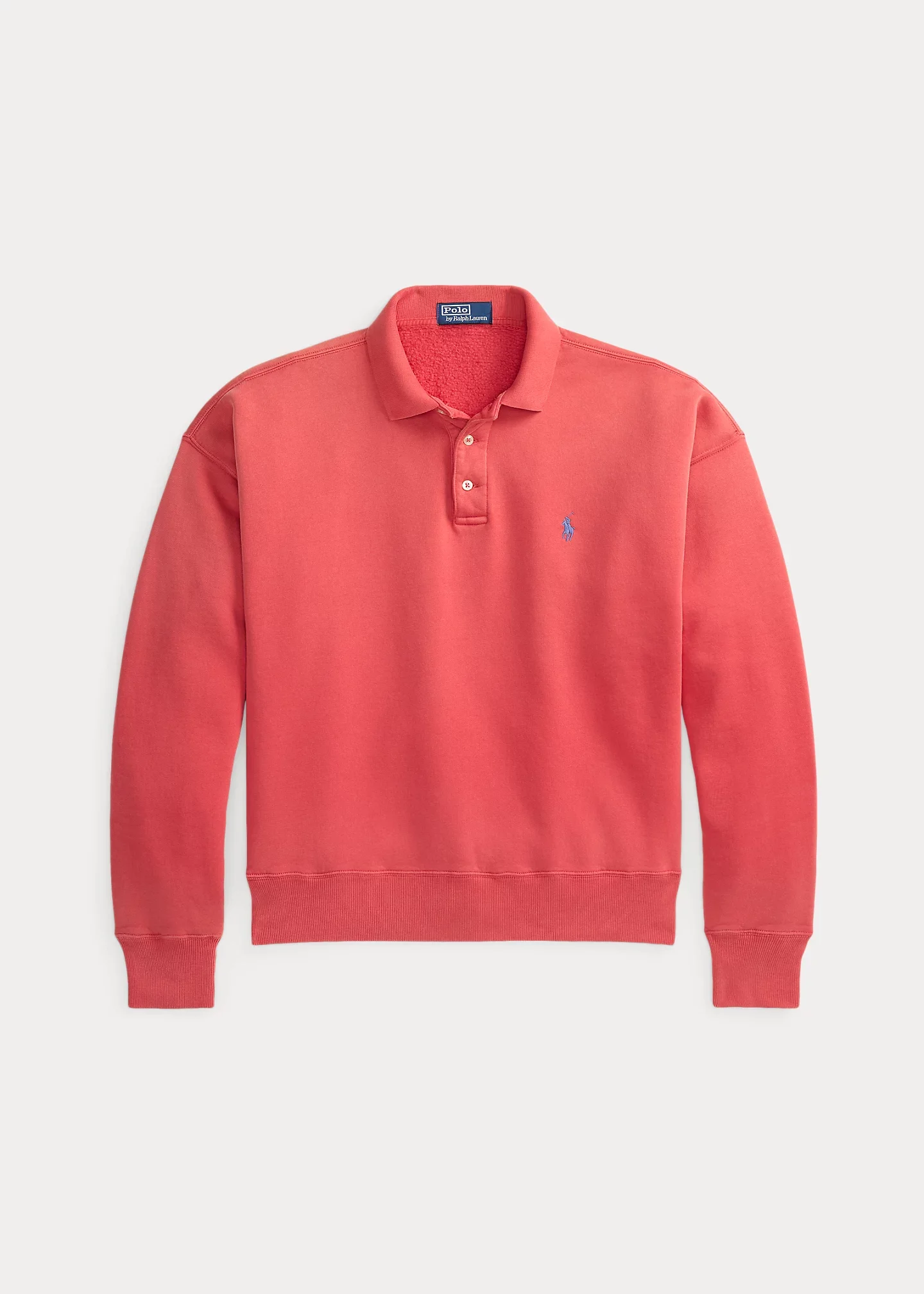 Vintage Fit Polo-Collar Sweatshirt - 1