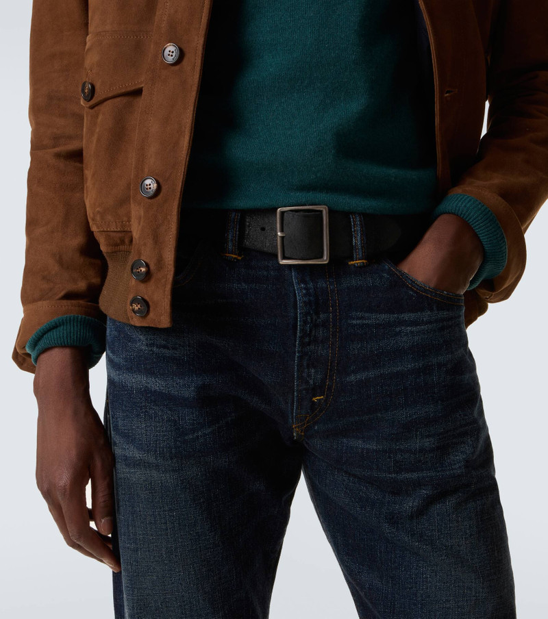 RRL by Ralph Lauren Jones distressed leather belt outlook
