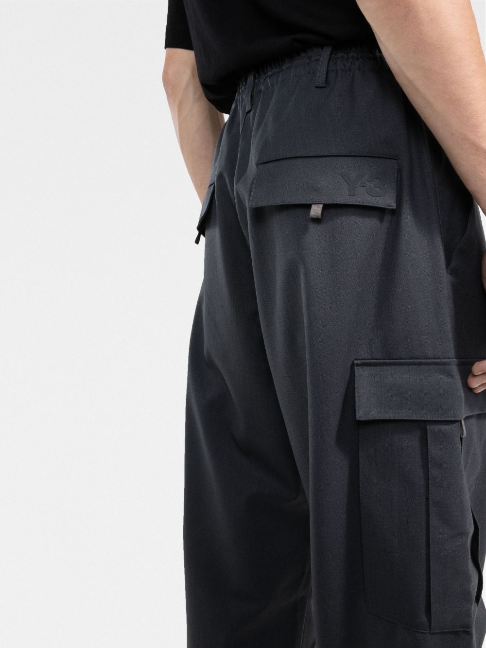 logo-patch straight-leg trousers - 5