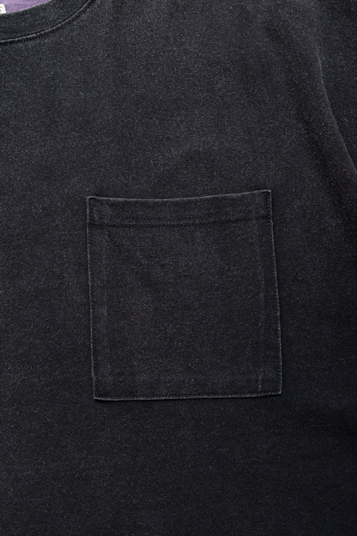 【KAPITAL】JERSEY 2TONES BIG POCKET T (BONE) BLACK X PURPLE Kapital Jersey 2TONES BIG Pocket TEE (BONE) | Black/Purple