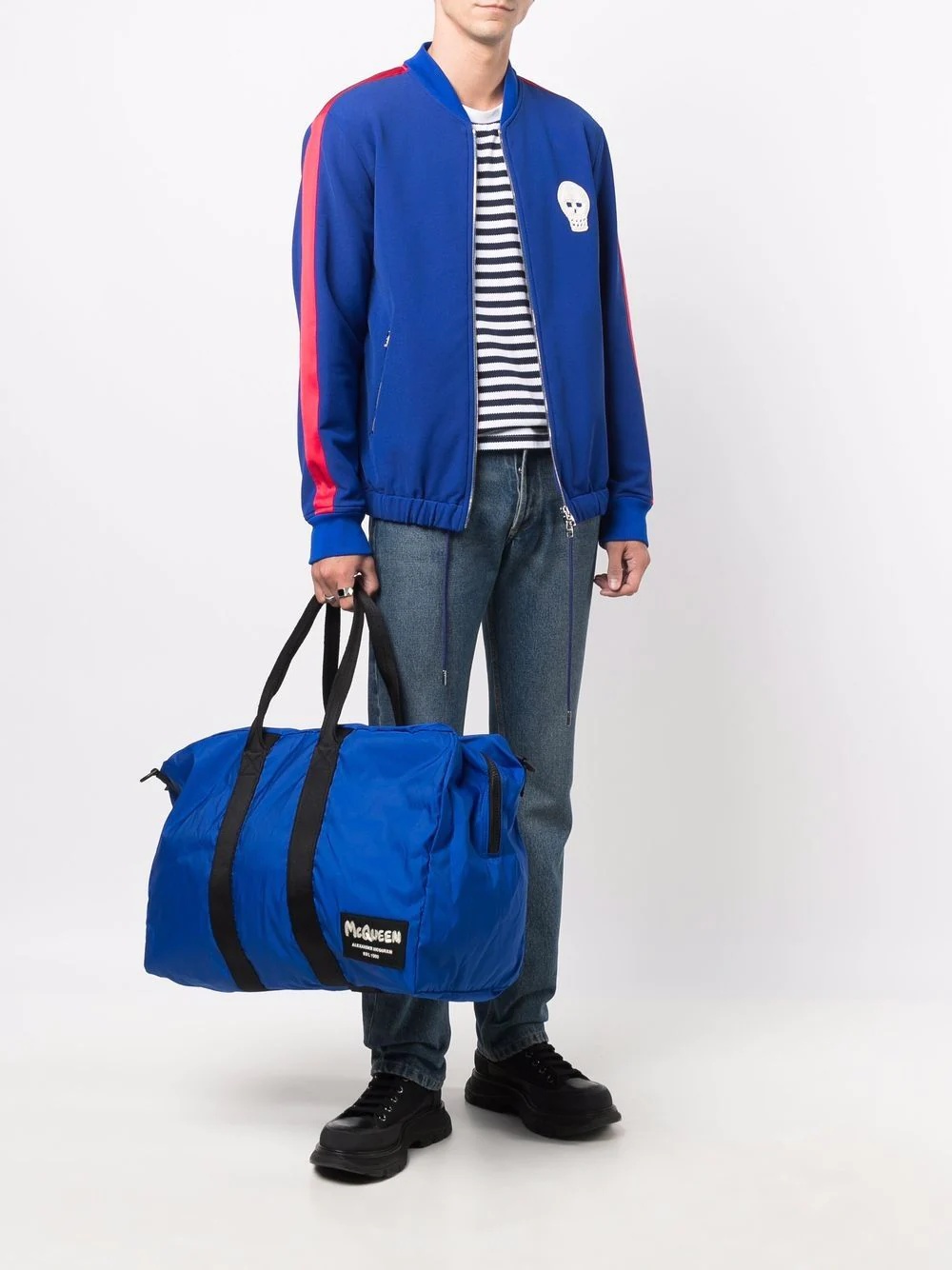 skull patch sports jacket - 2