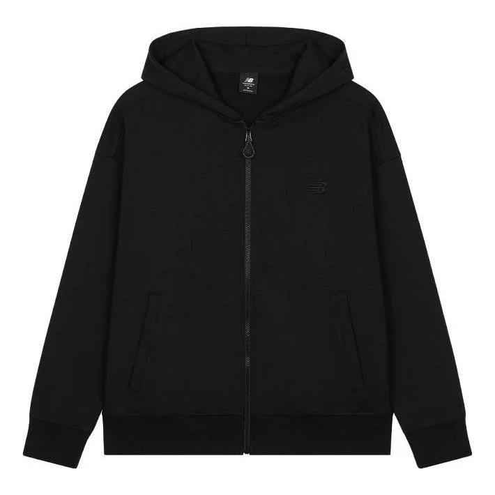 New Balance Full-Zip Hooded Jacket 'Black' AMJ33380-BK - 1