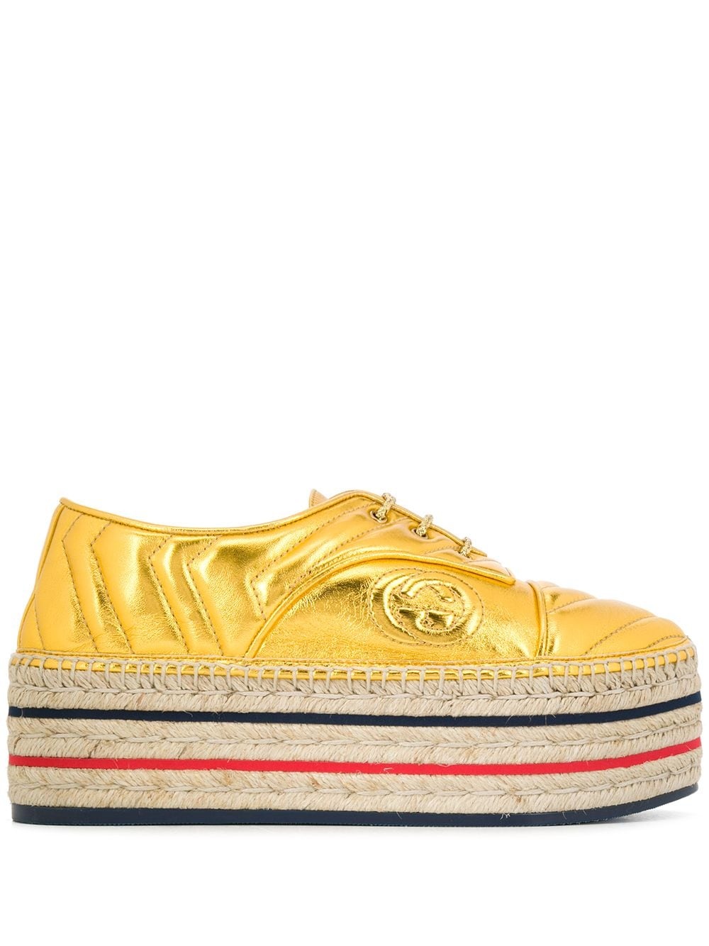 leather platform espadrille - 1