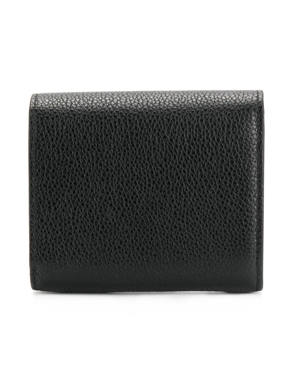 grained leather small continental wallet - 2