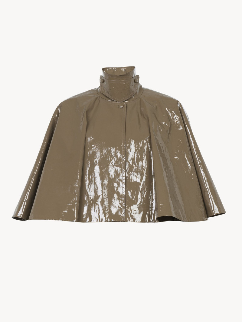 Chloé SHORT CAPE IN LACQUERED SHINY COTTON outlook
