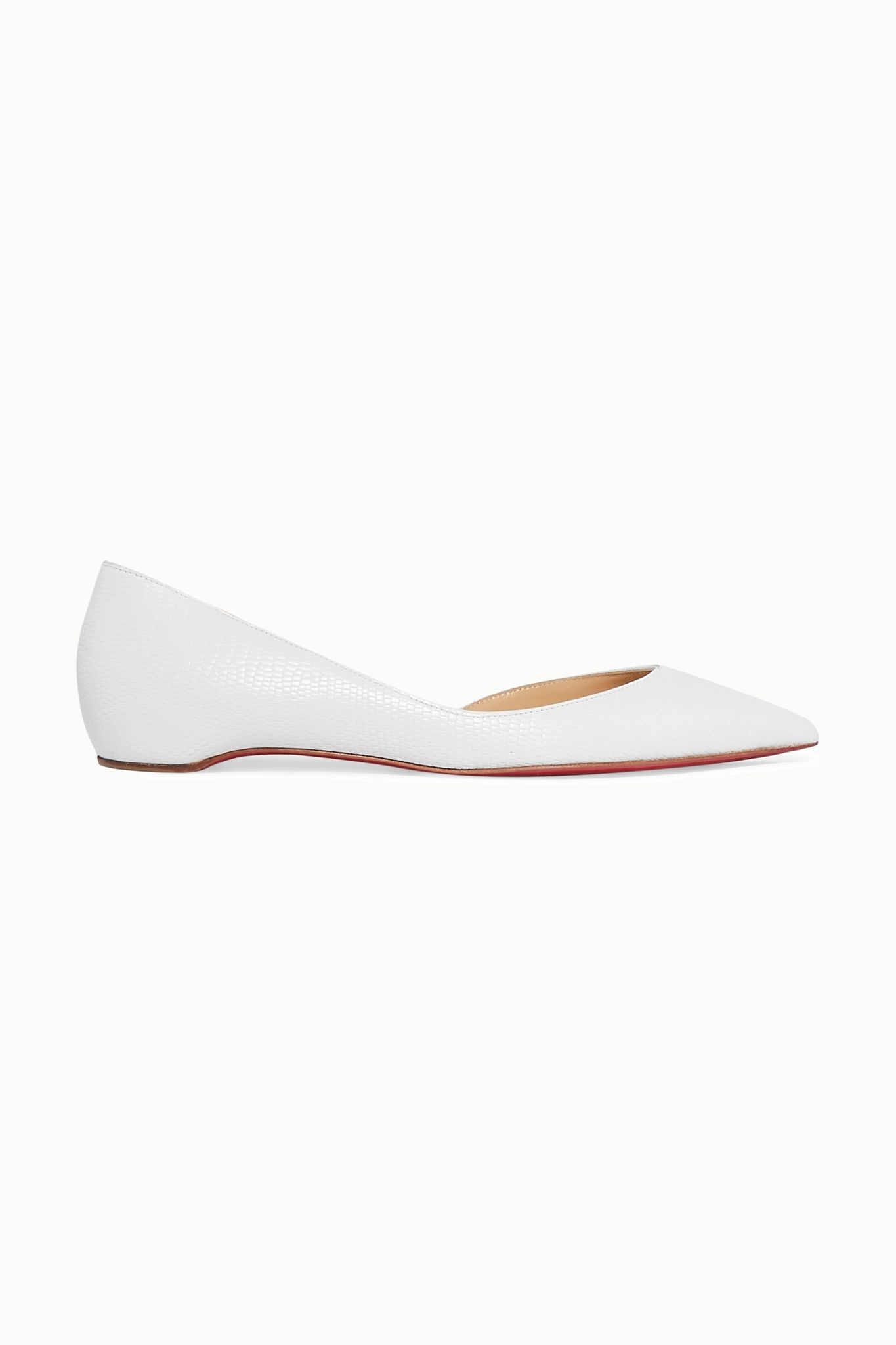 Iriza lizard-effect leather point-toe flats - 1