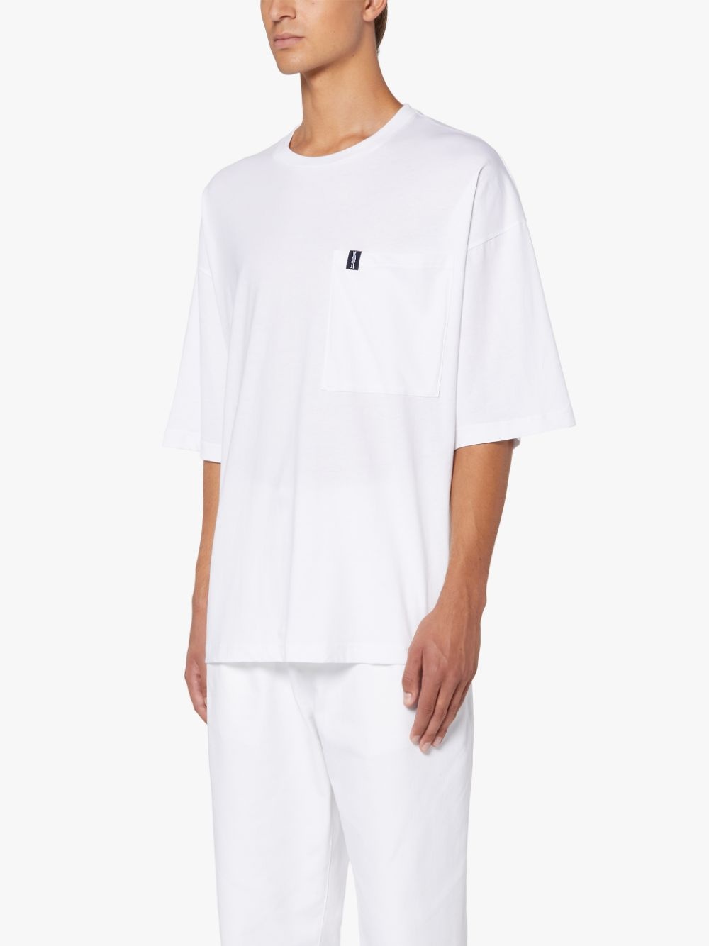 RAIN OR SHINE WHITE COTTON DROP SHOULDER T-SHIRT | GJM-216 - 3