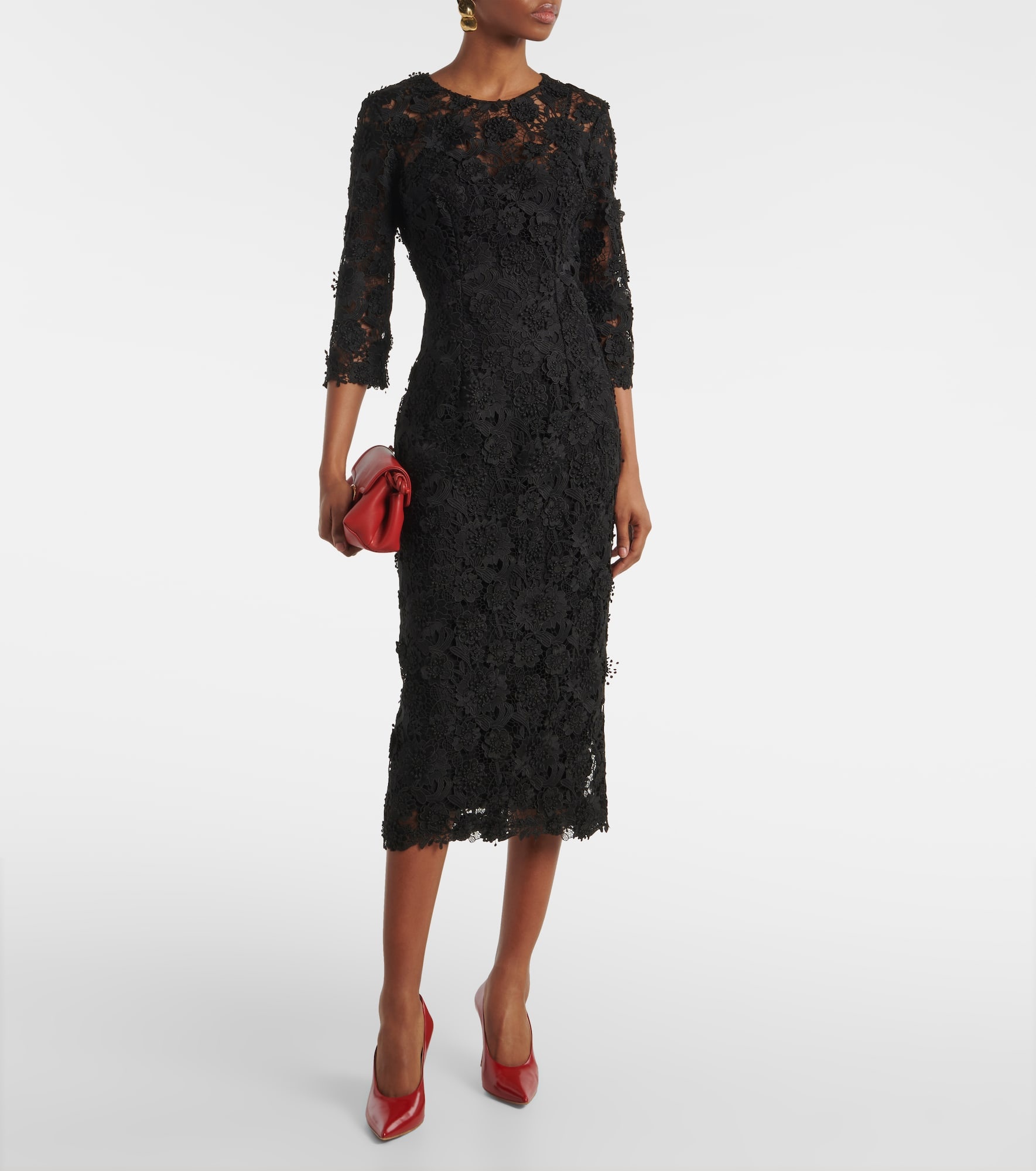 Lace midi dress - 2