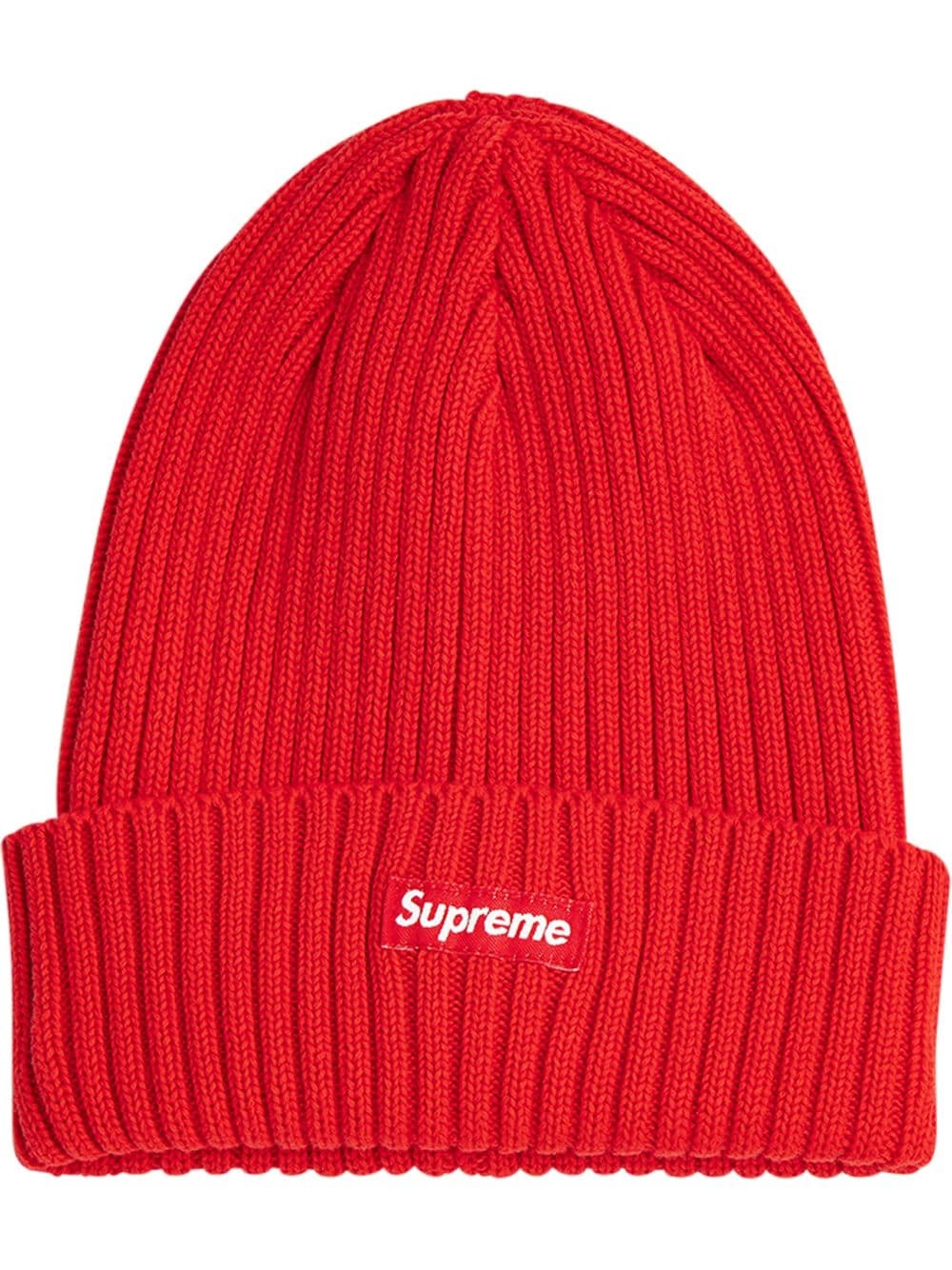 overdyed ribbed knit beanie - 1