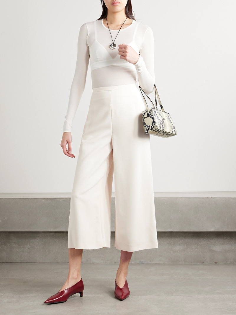 FFORME Pat Cropped Crepe Wide-leg Pants outlook