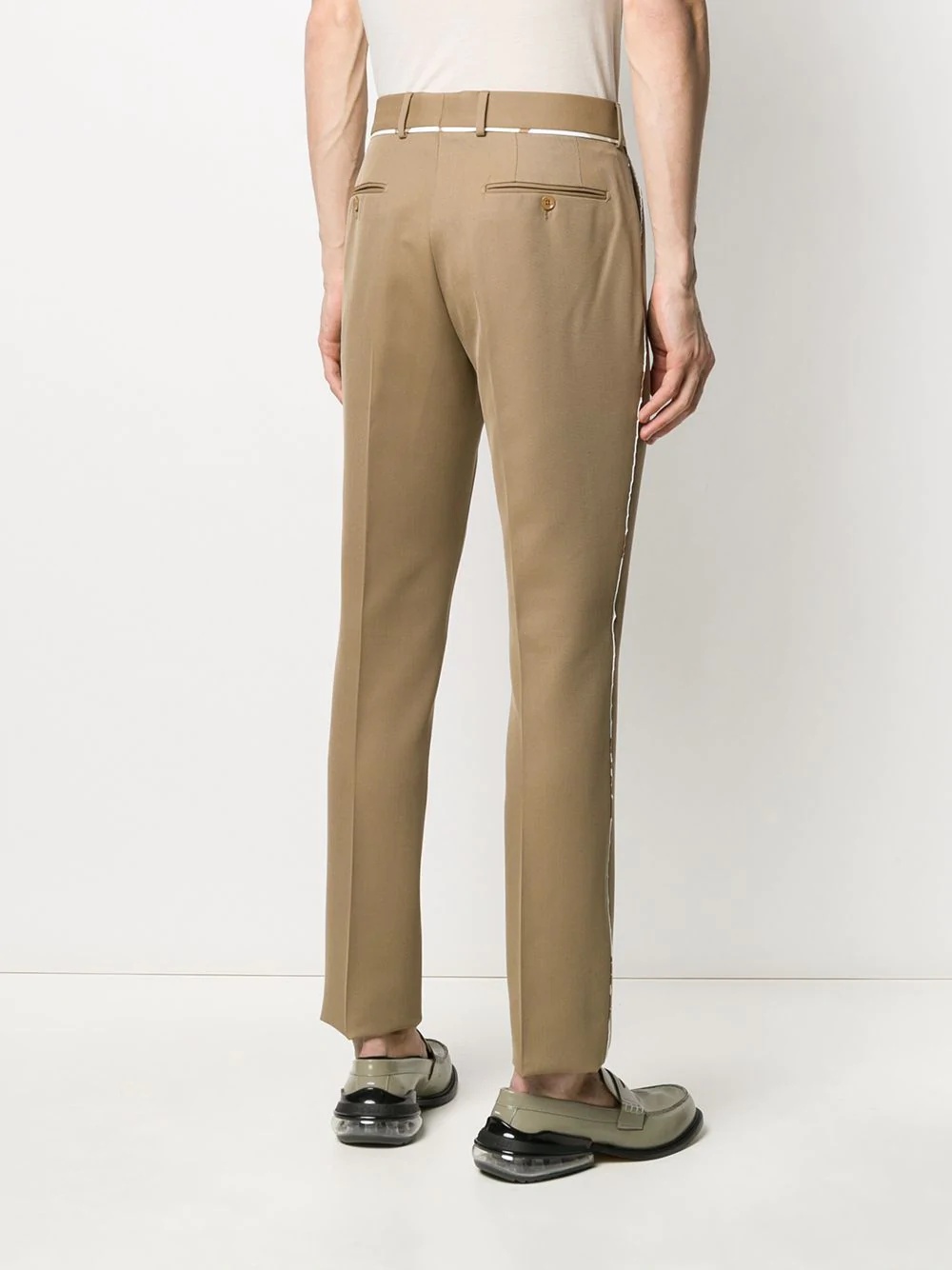 contrast trims trousers - 4