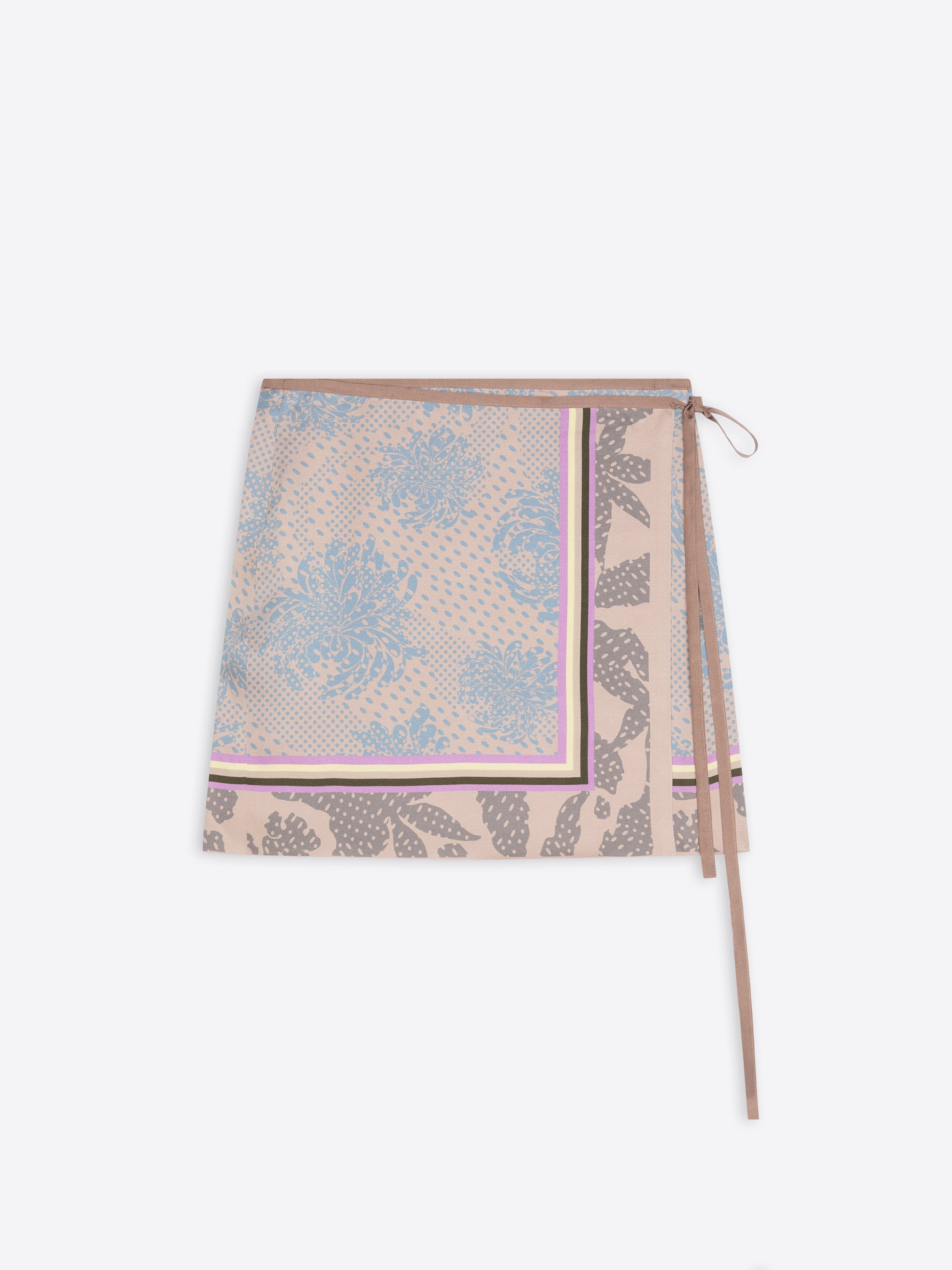 PRINTED WRAP SKIRT - 1
