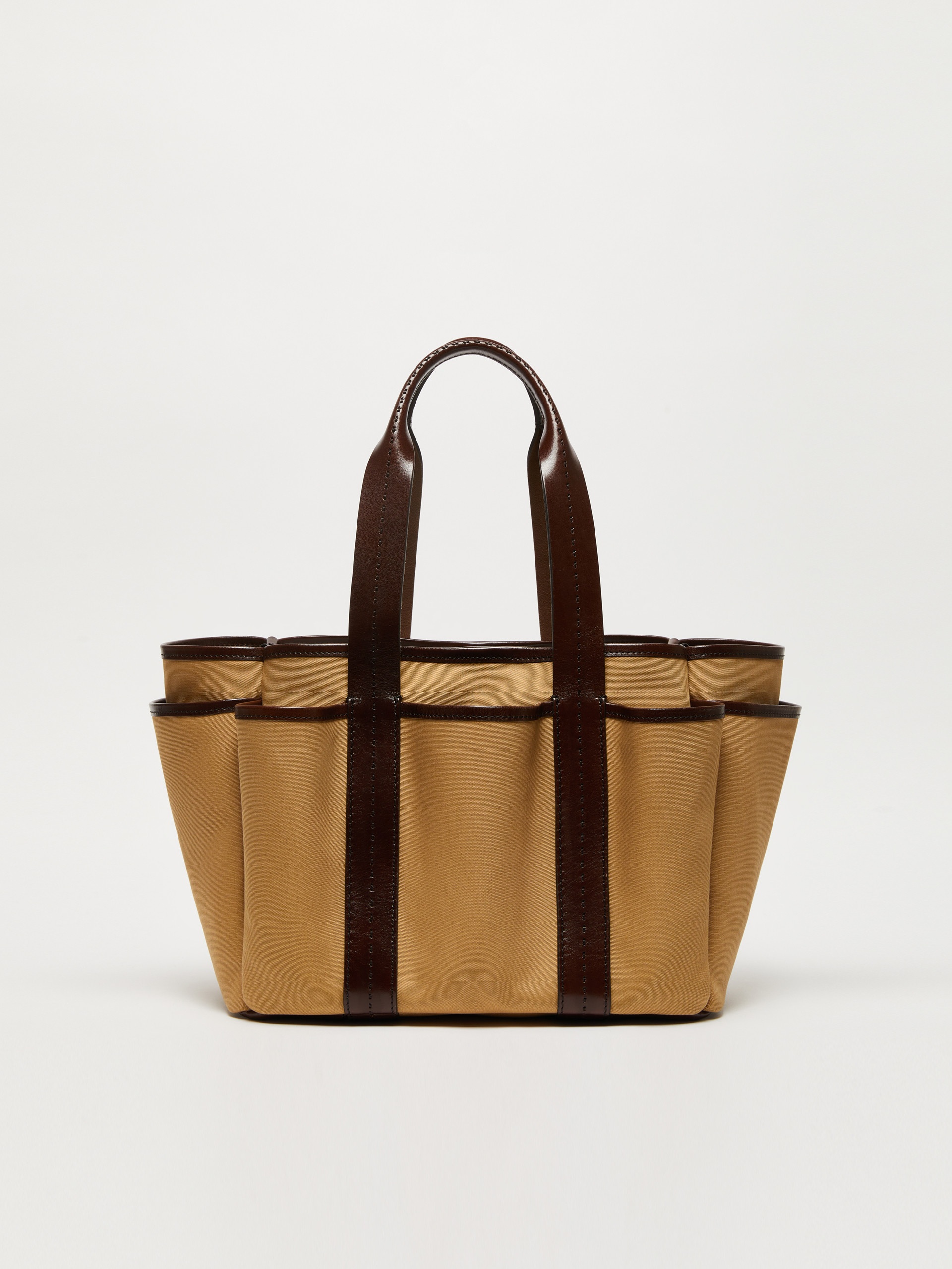 GARDENCABASM Canvas and leather Giardiniera tote bag - 3