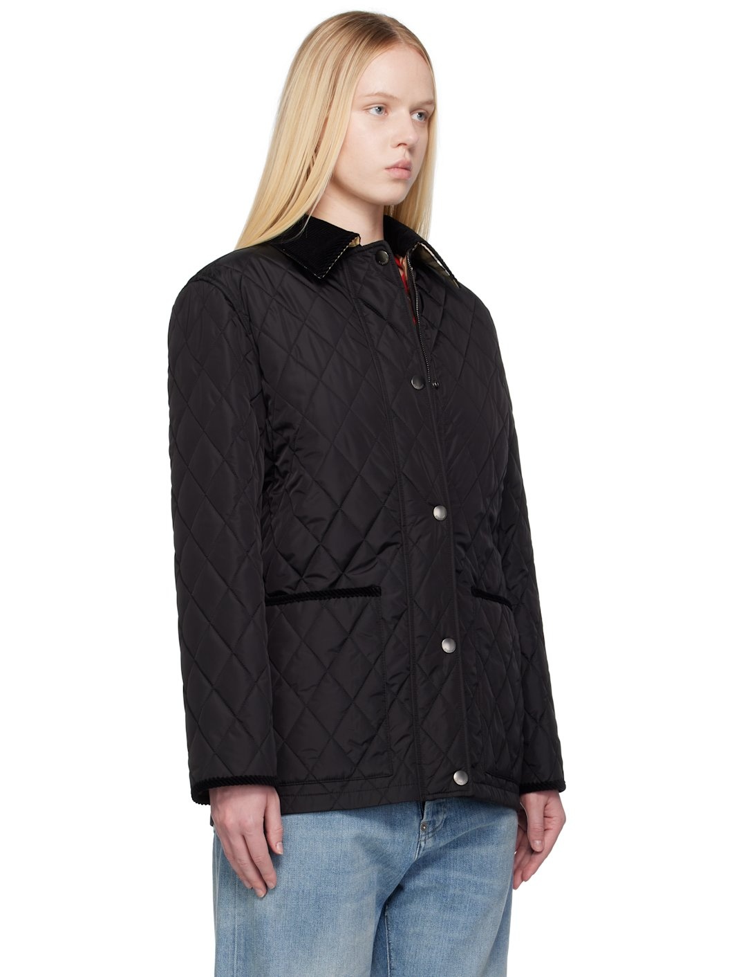 Black Broadway Quilted Nylon Jacket - 2