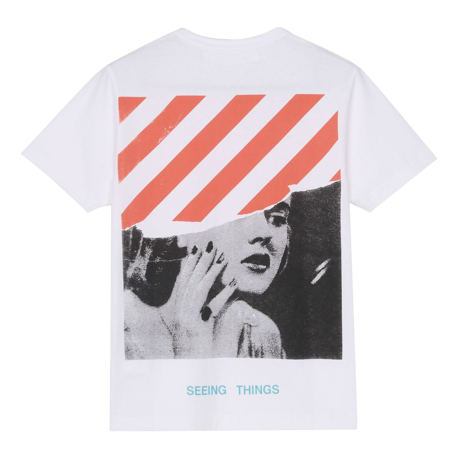 Men's Off-White Marilyn Monroe Printing Short Sleeve White T-Shirt OMAA002F171850470188 - 2