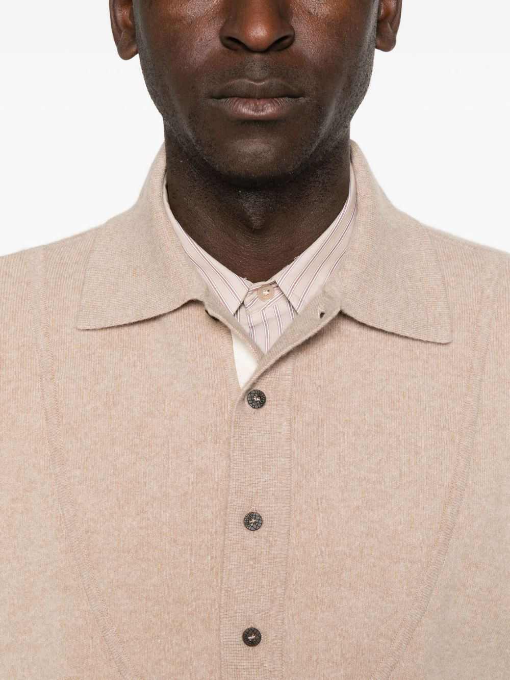 buttoned polo-neck sweater - 5