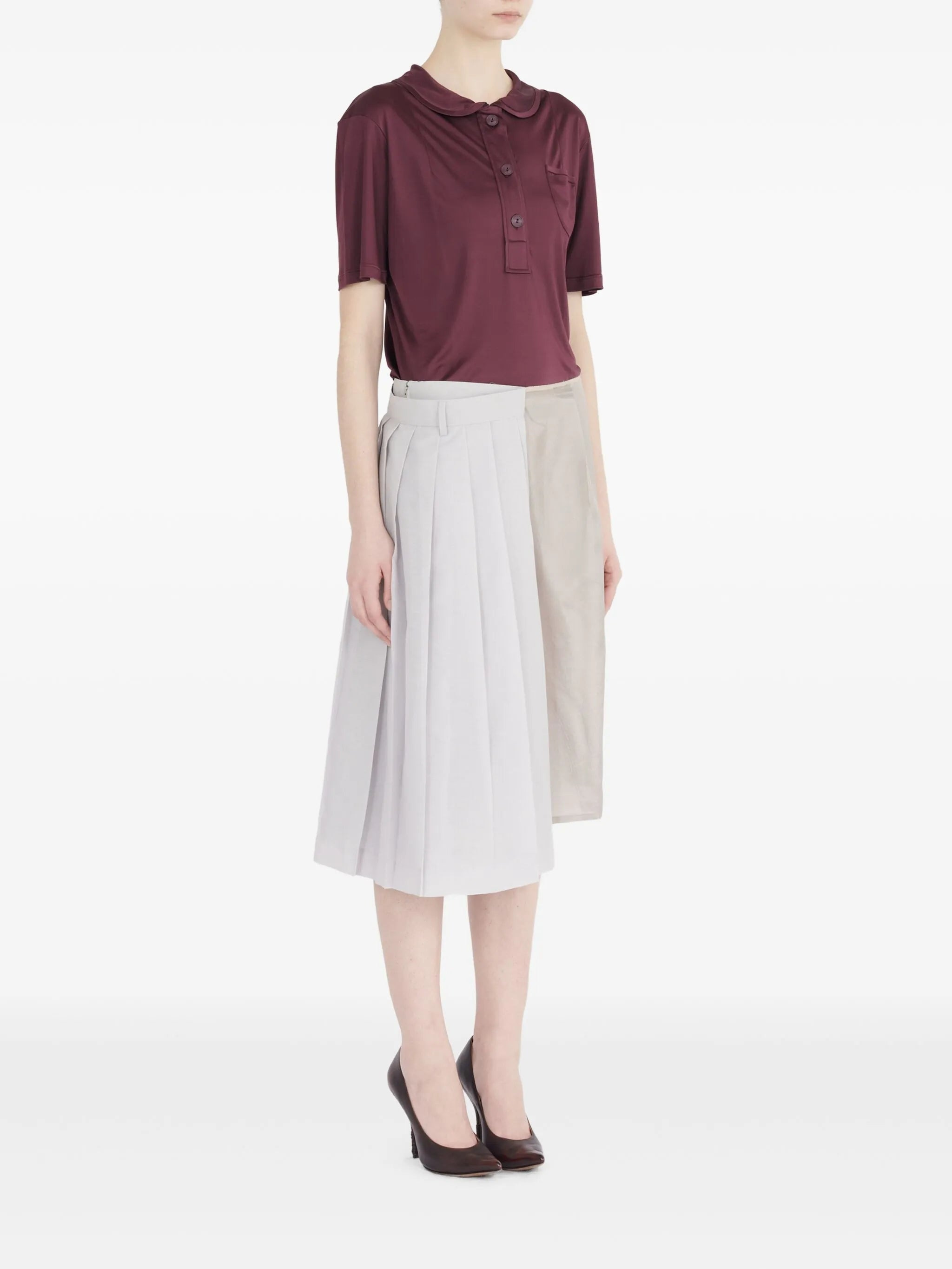 Maison Margiela Pleated Midi Skirt - 3