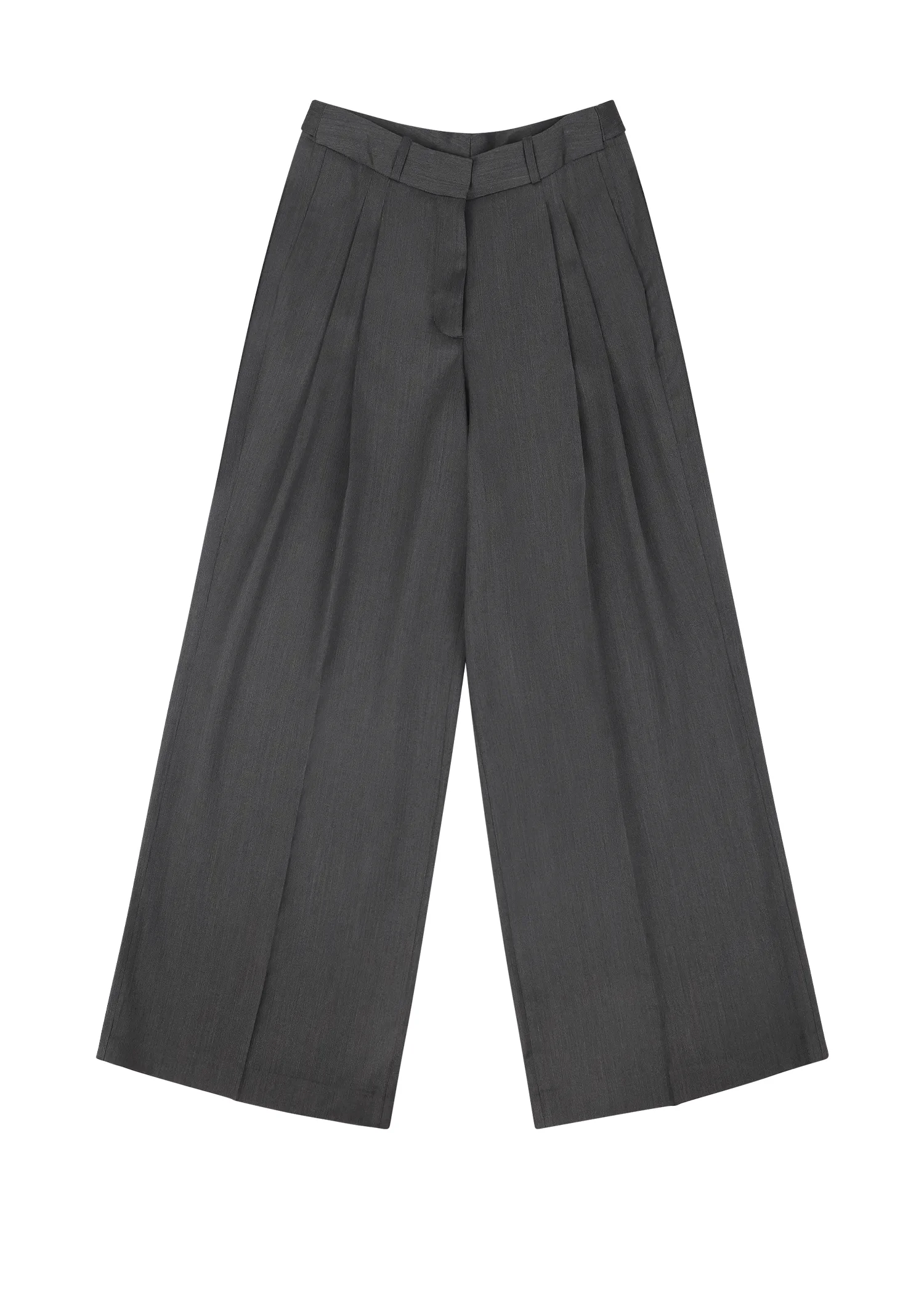 PLEATED WOMENS PANT GREY - 1