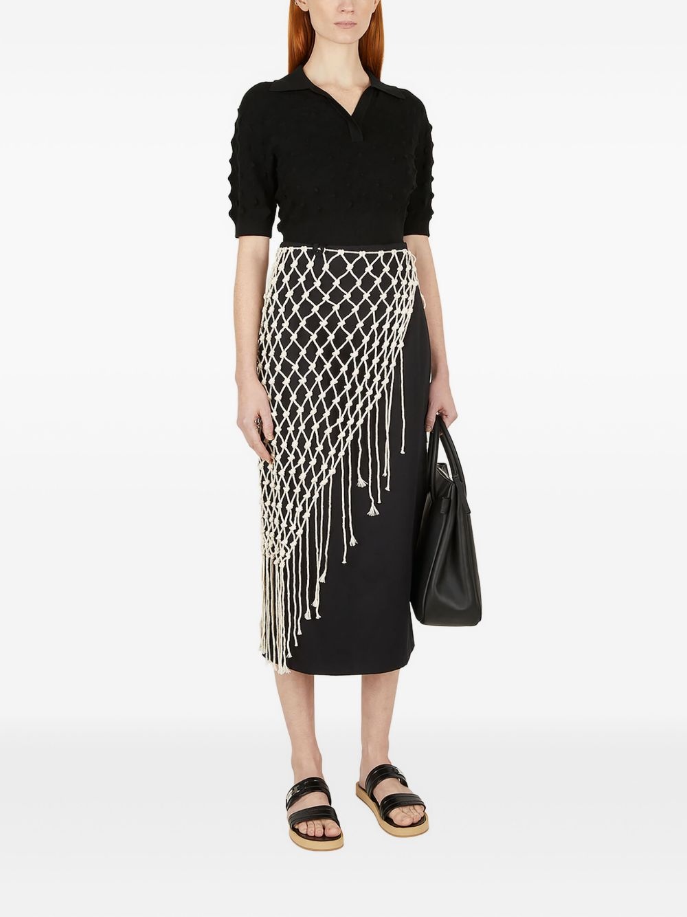 macramé-overlay skirt - 2
