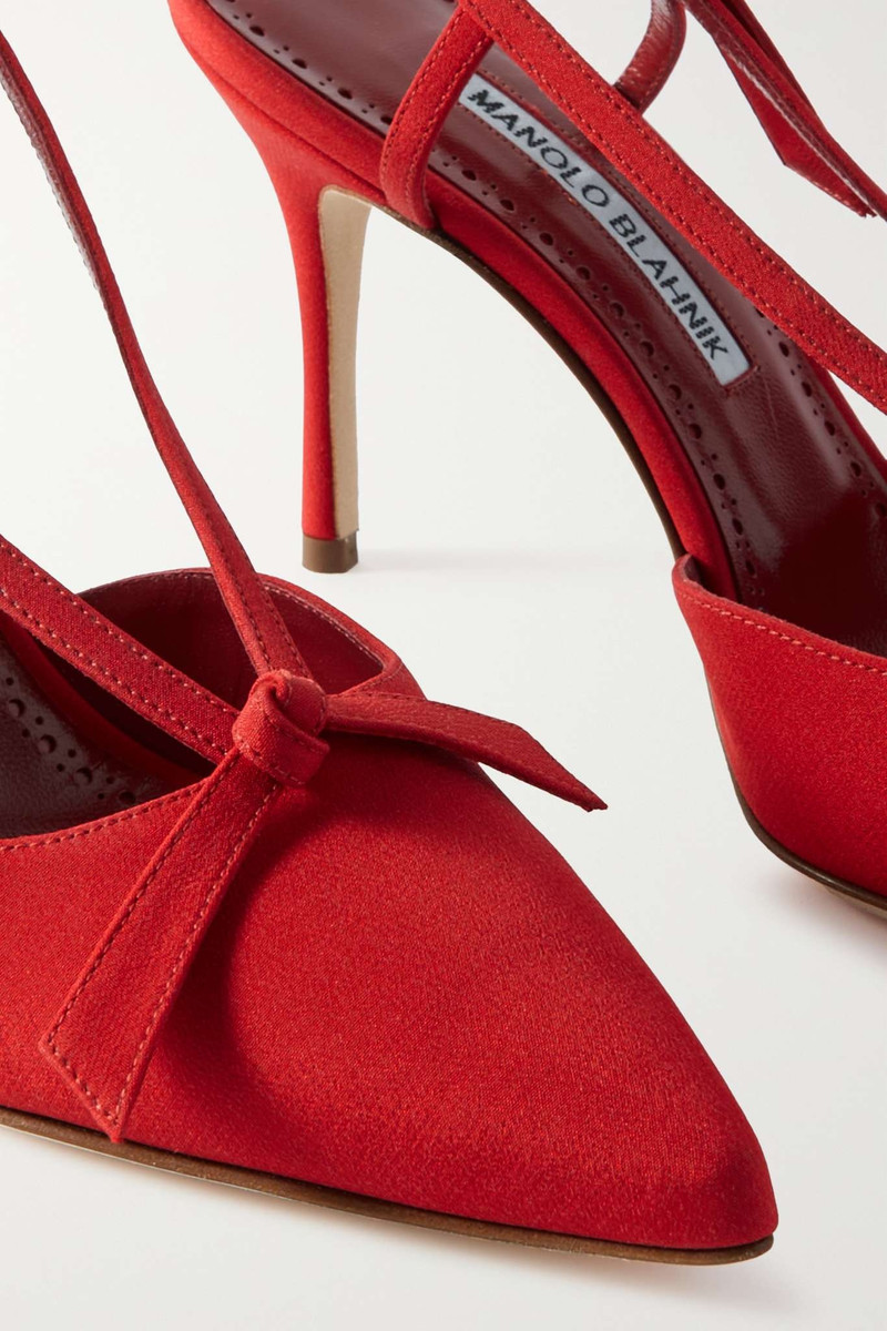 Corintia 90 활 반란 크레페 de chine slingback 펌프 4