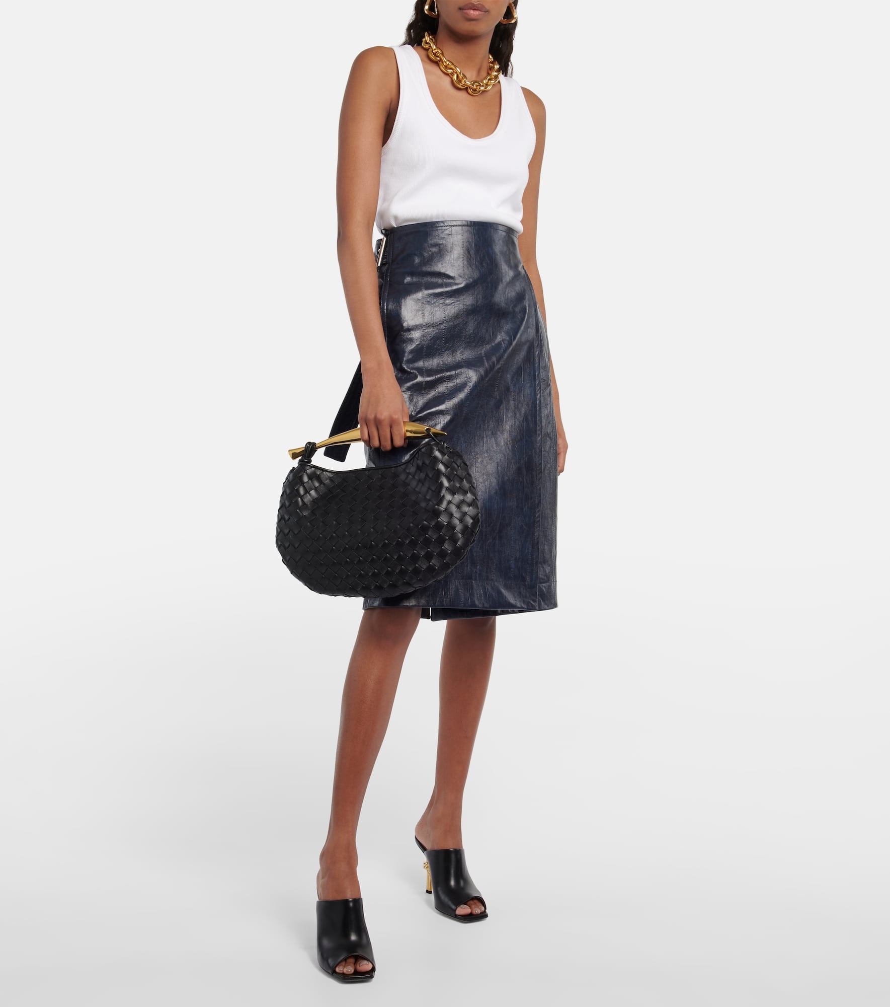 Sardine Small leather tote bag - 5
