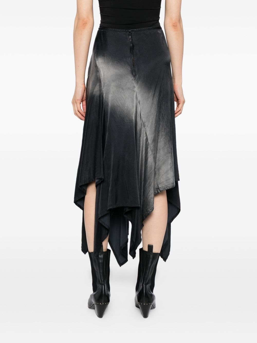 asymmetric mid skirt - 4