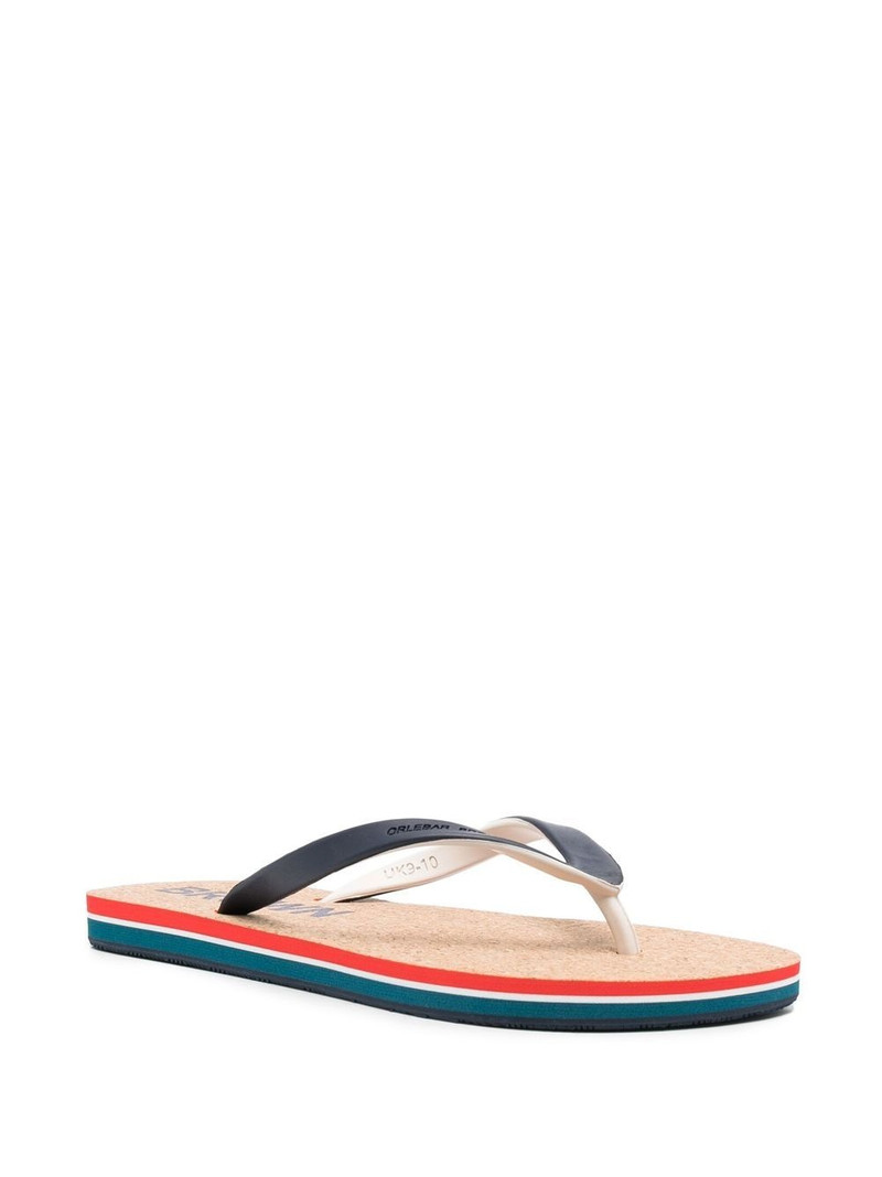 ORLEBAR BROWN Haston Stripe flip flops outlook