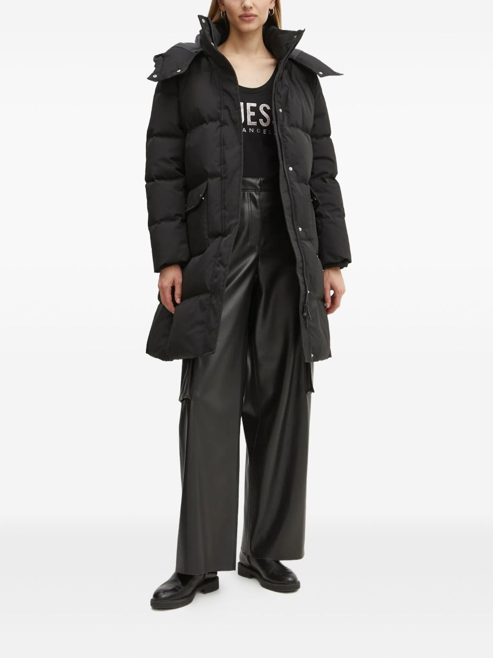 hooded puffer coat - 2