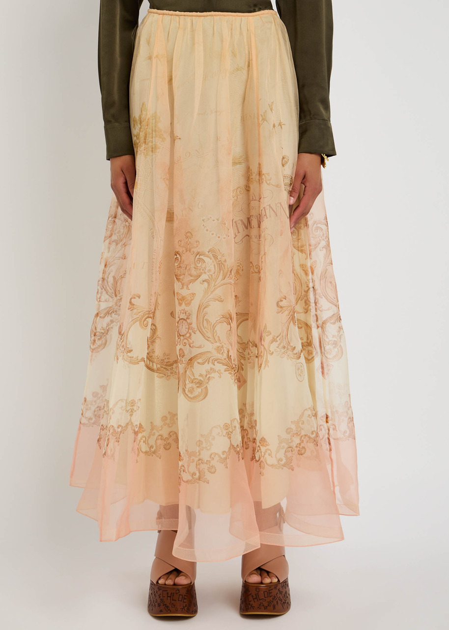 Zimmermann Hypnotic Printed Silk-organza Midi Skirt - 2