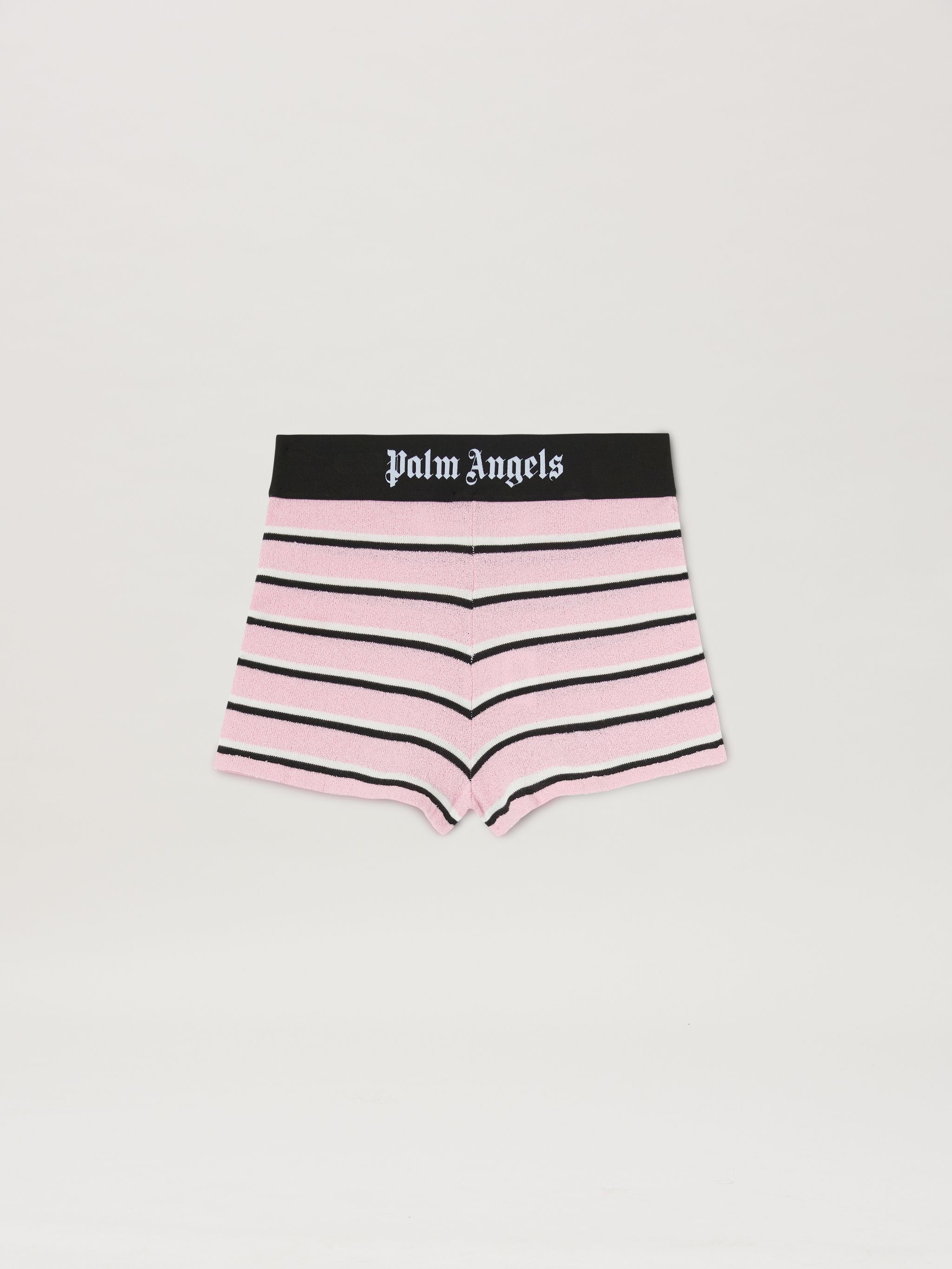 Striped Knit Logo Shorts - 1