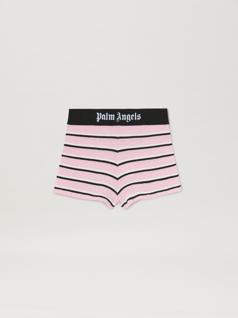 Striped Knit Logo Shorts 1