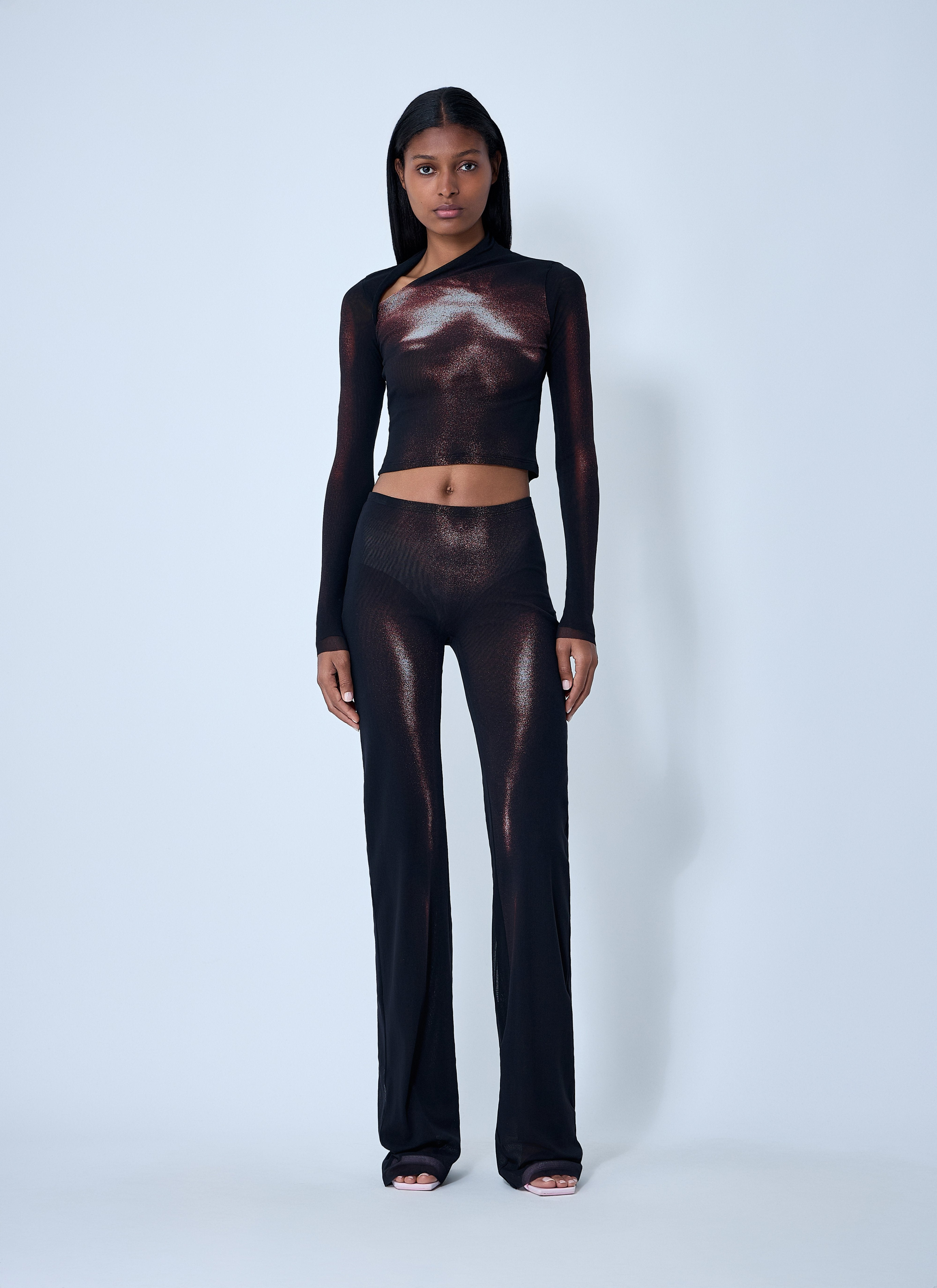 Jean Paul Gaultier Women Wood Mesh Top - 2