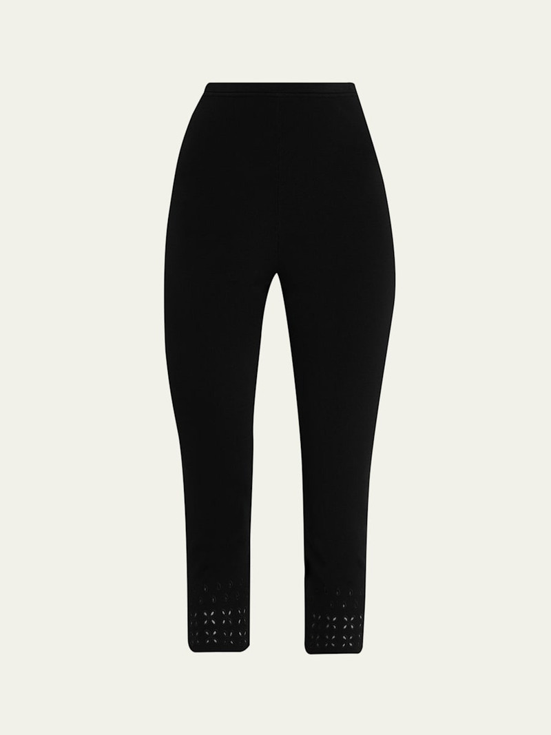 Seraphine Eyelet Knit Capri Leggings 1
