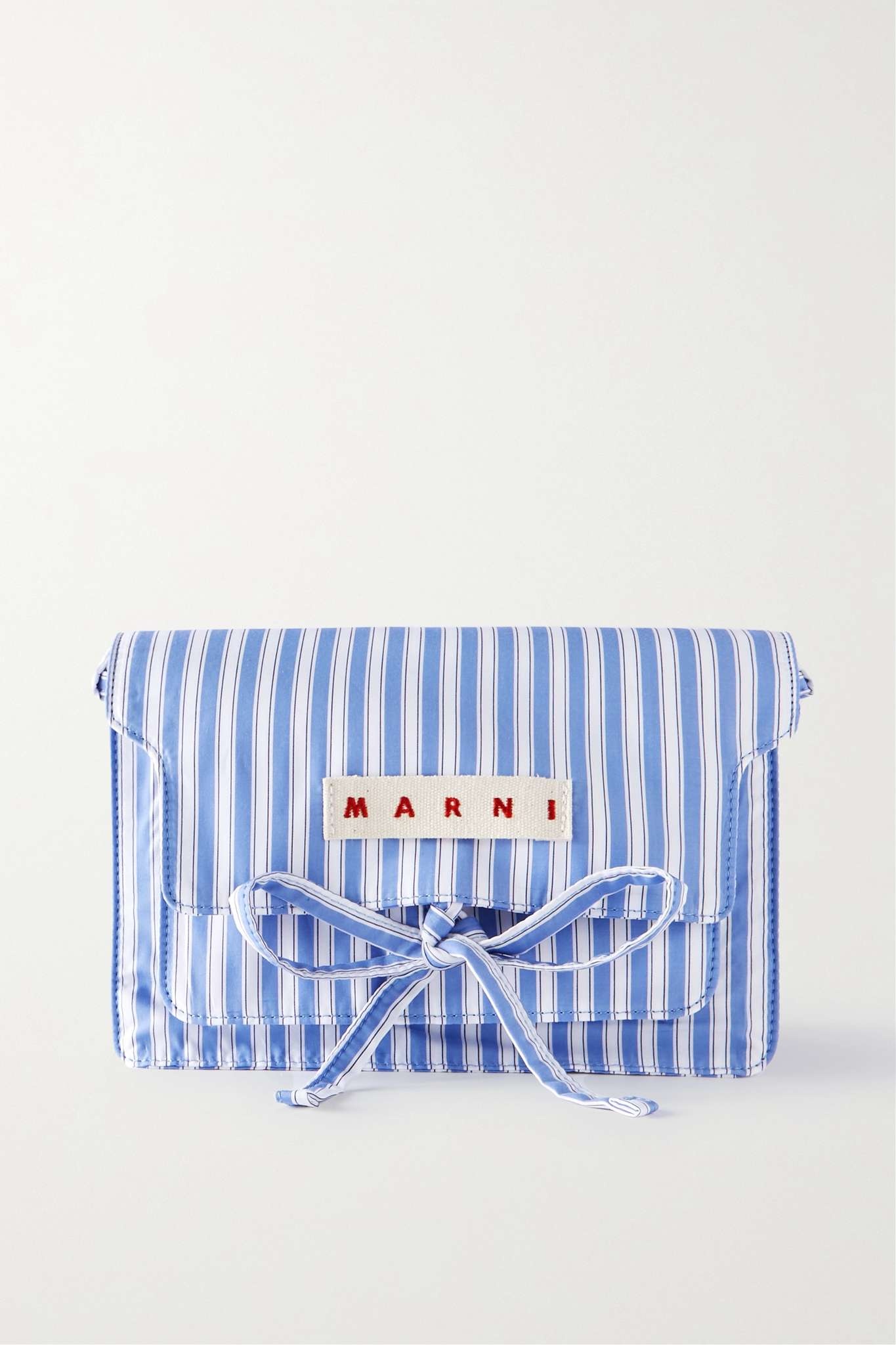 Trunk medium striped cotton-poplin shoulder bag - 1