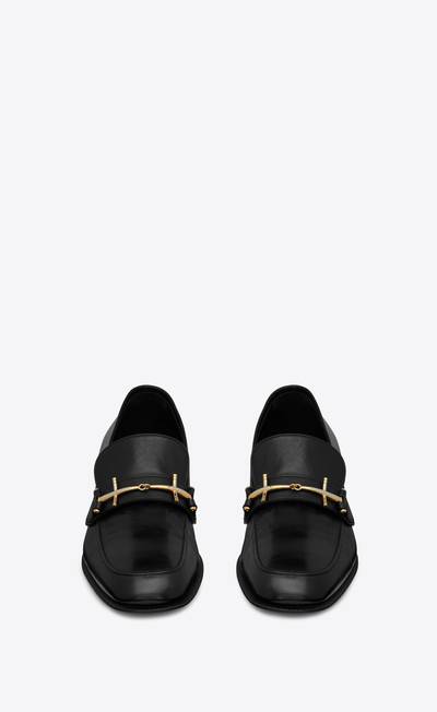 SAINT LAURENT solferino penny slippers in smooth leather outlook