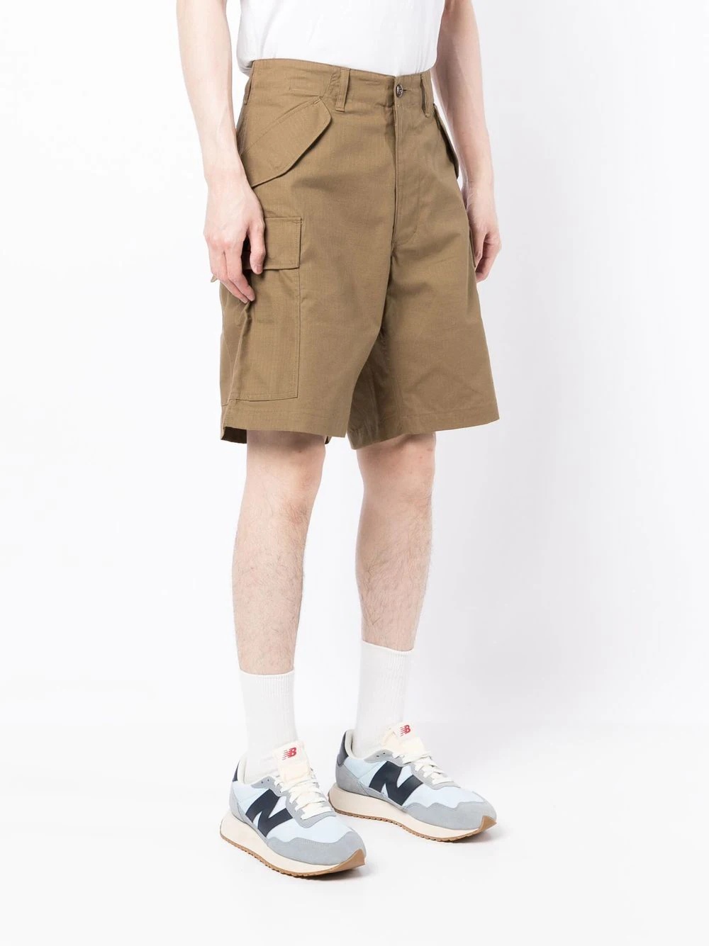 logo-patch cargo shorts - 3