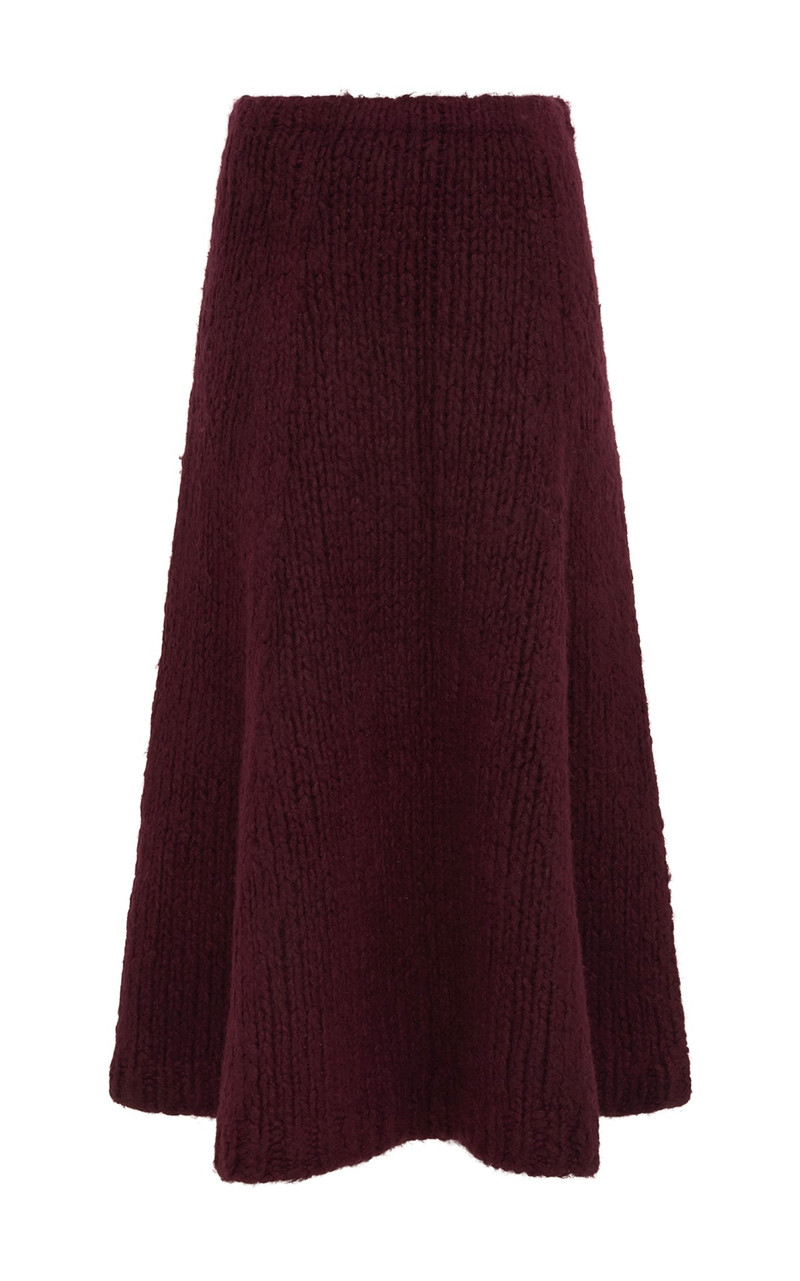 Peres Knit Midi Skirt in Dip Dye Sunrise Welfat Cashmere - 1