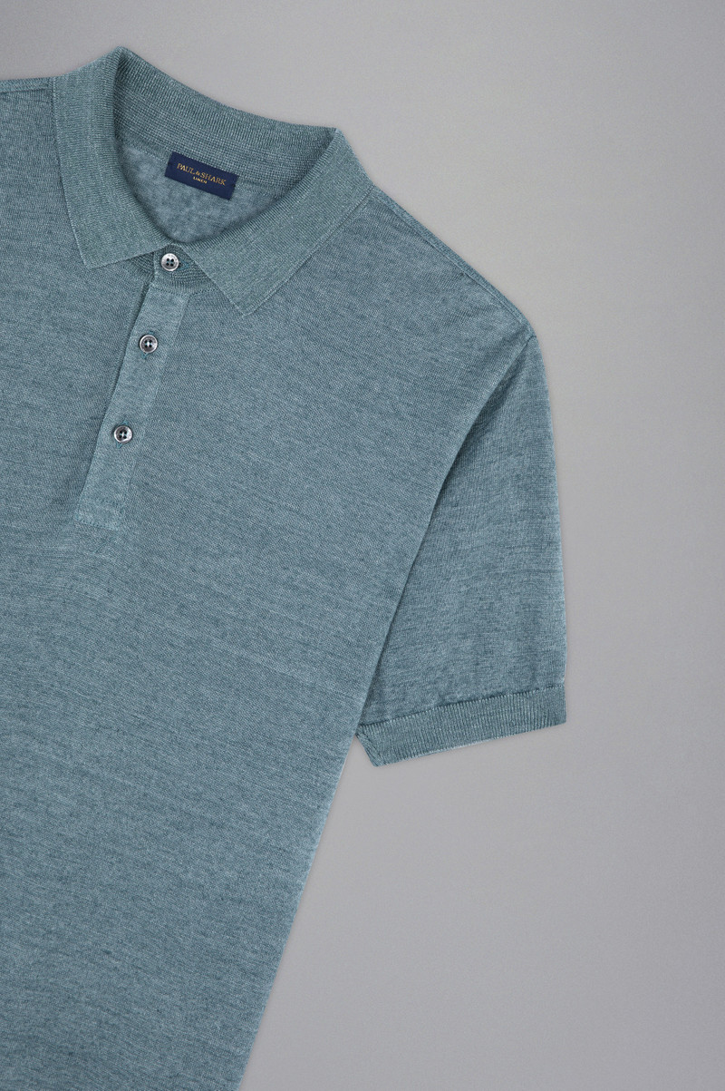 FADED LINEN POLO SHIRT 5