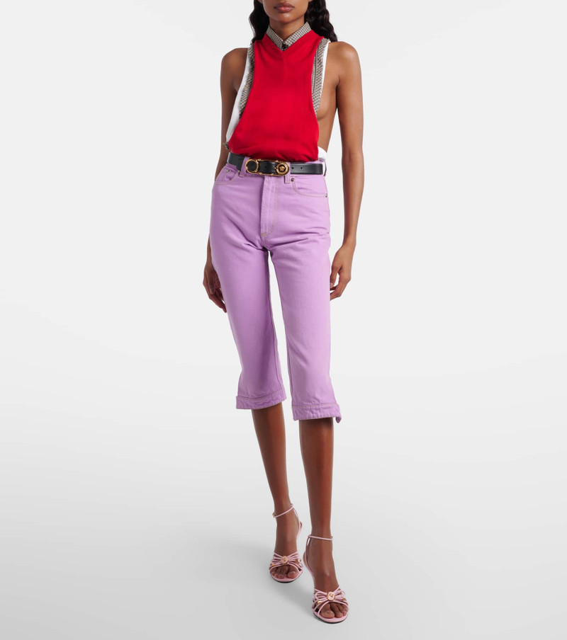 VERSACE High-rise capri jeans outlook