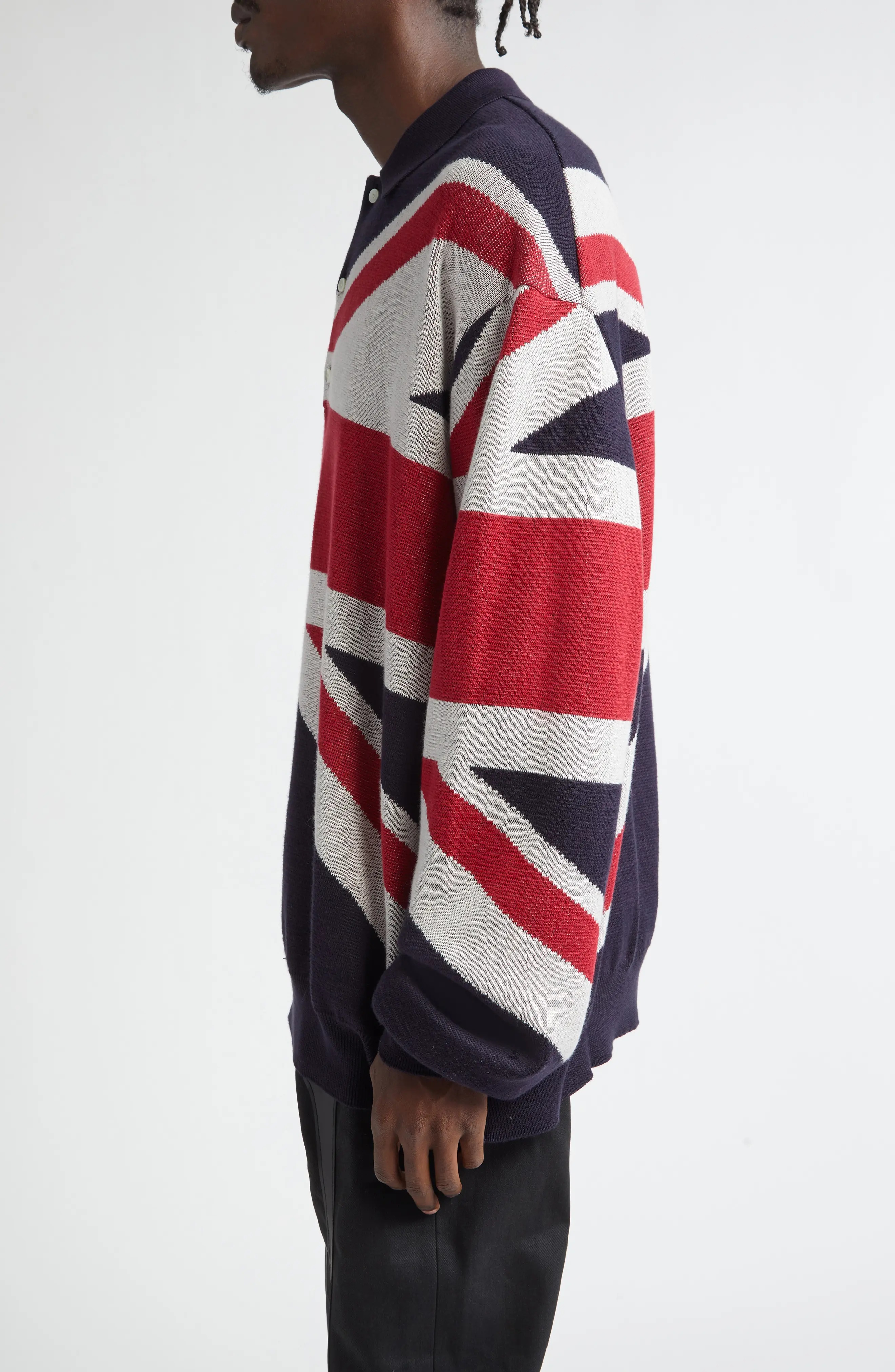 Union Jack Cotton Polo Sweater - 3