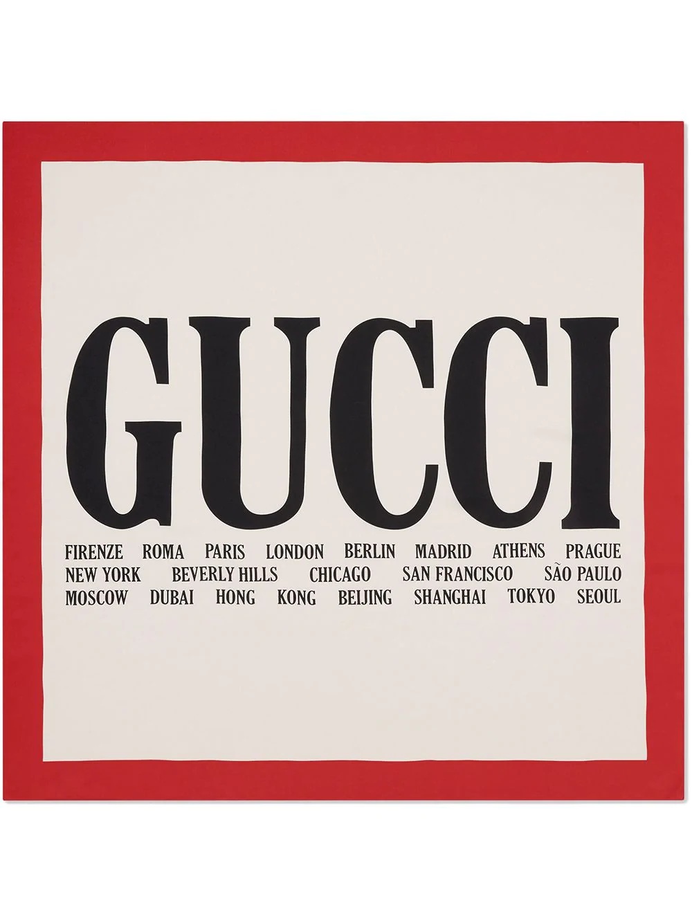 Gucci Cities print silk scarf  - 1