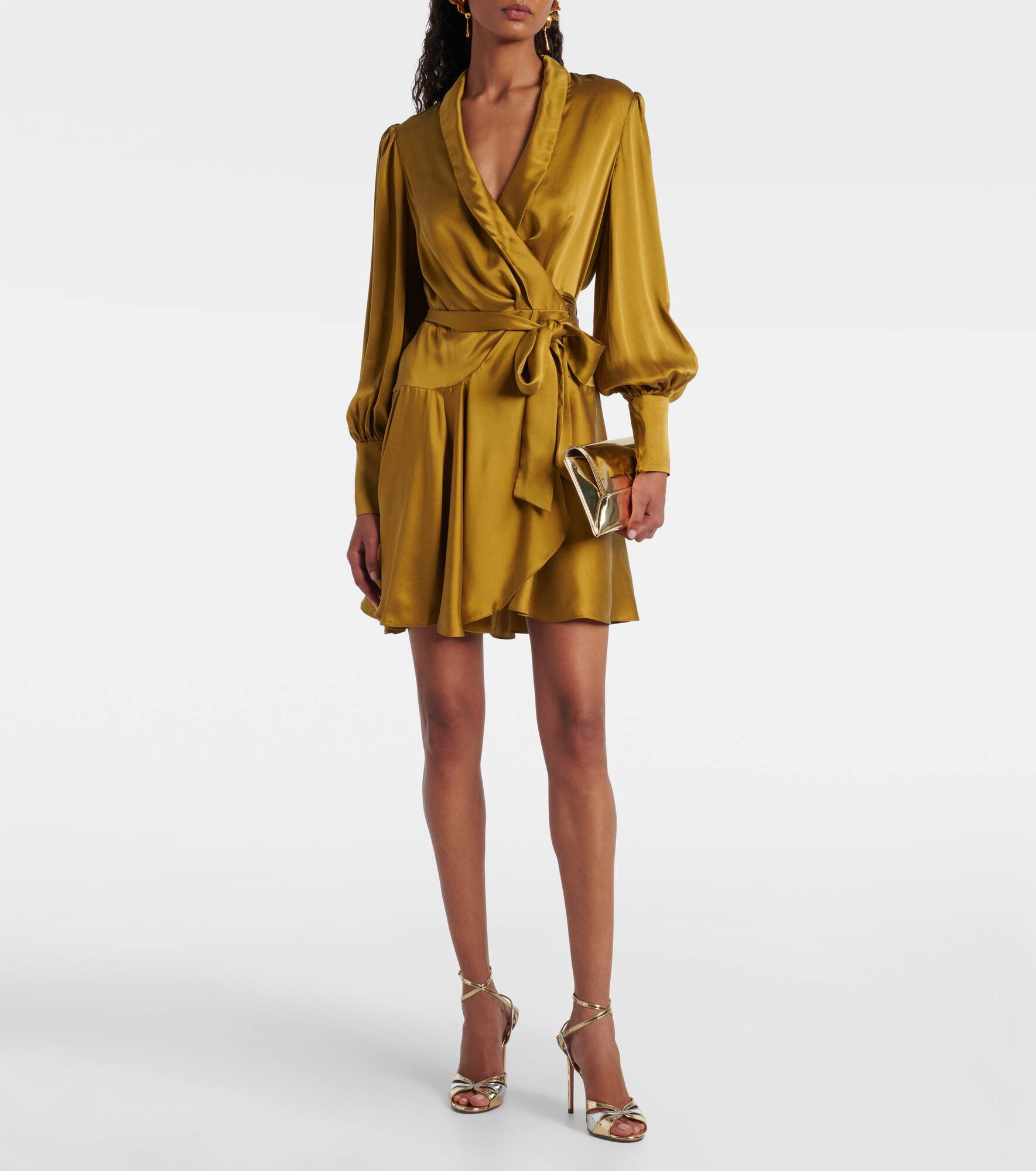 Silk satin wrap dress - 2