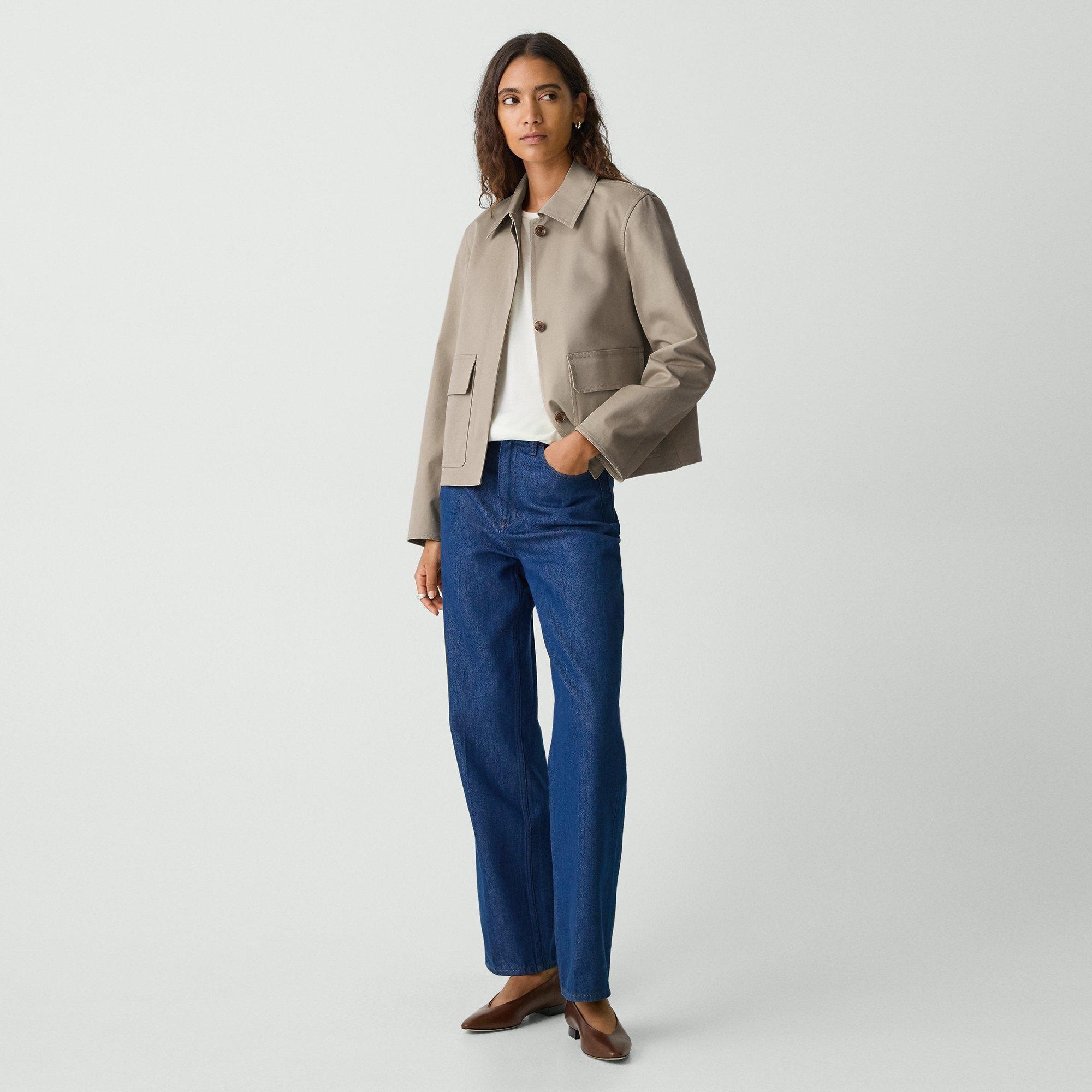 Boxy Jacket in Cotton Gabardine - 6