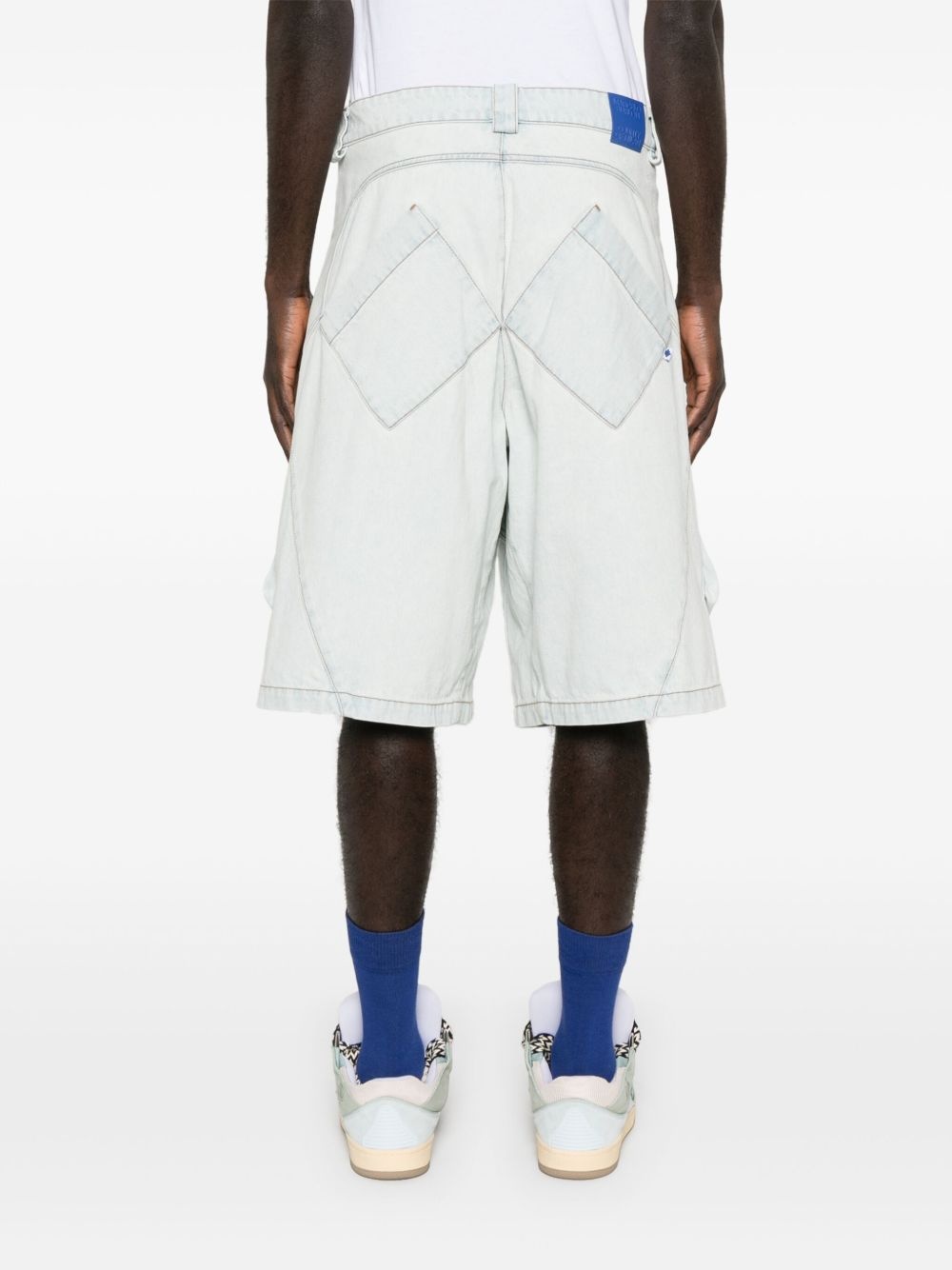 denim cargo shorts - 4