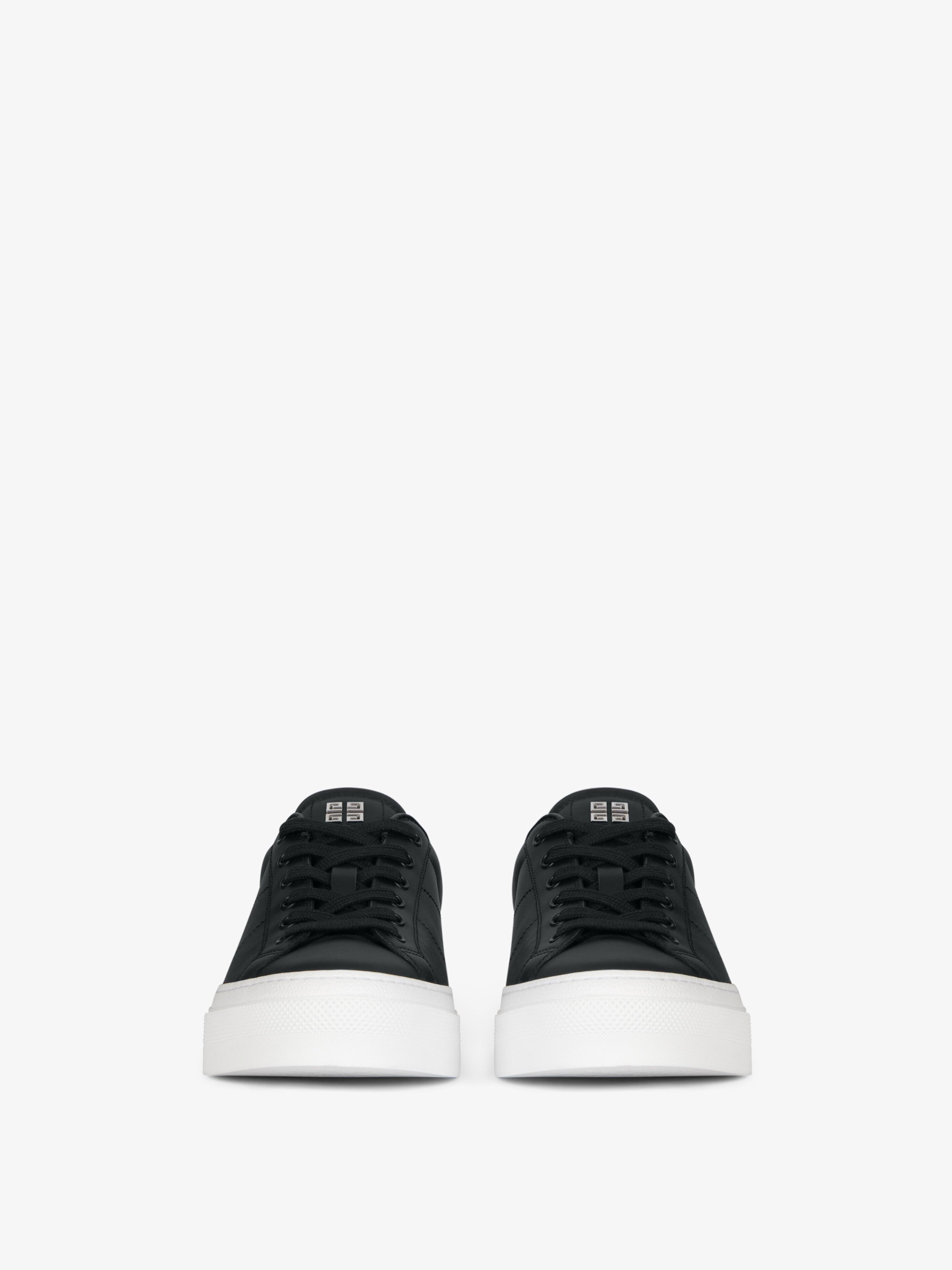 CITY SPORT SNEAKERS IN LEATHER WITH PRINTED GIVENCHY LOGO - 2