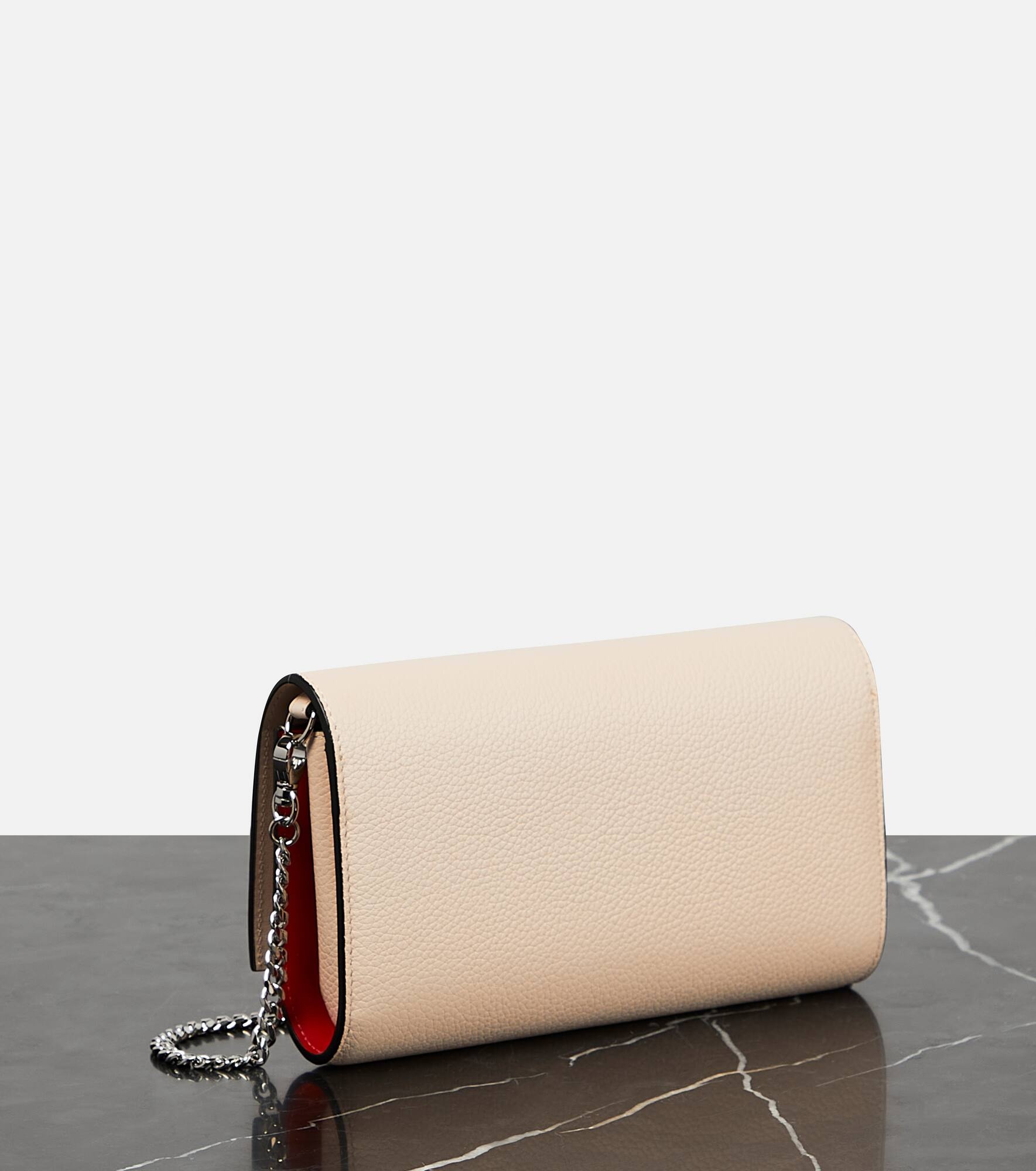Logo leather wallet on chain - 4